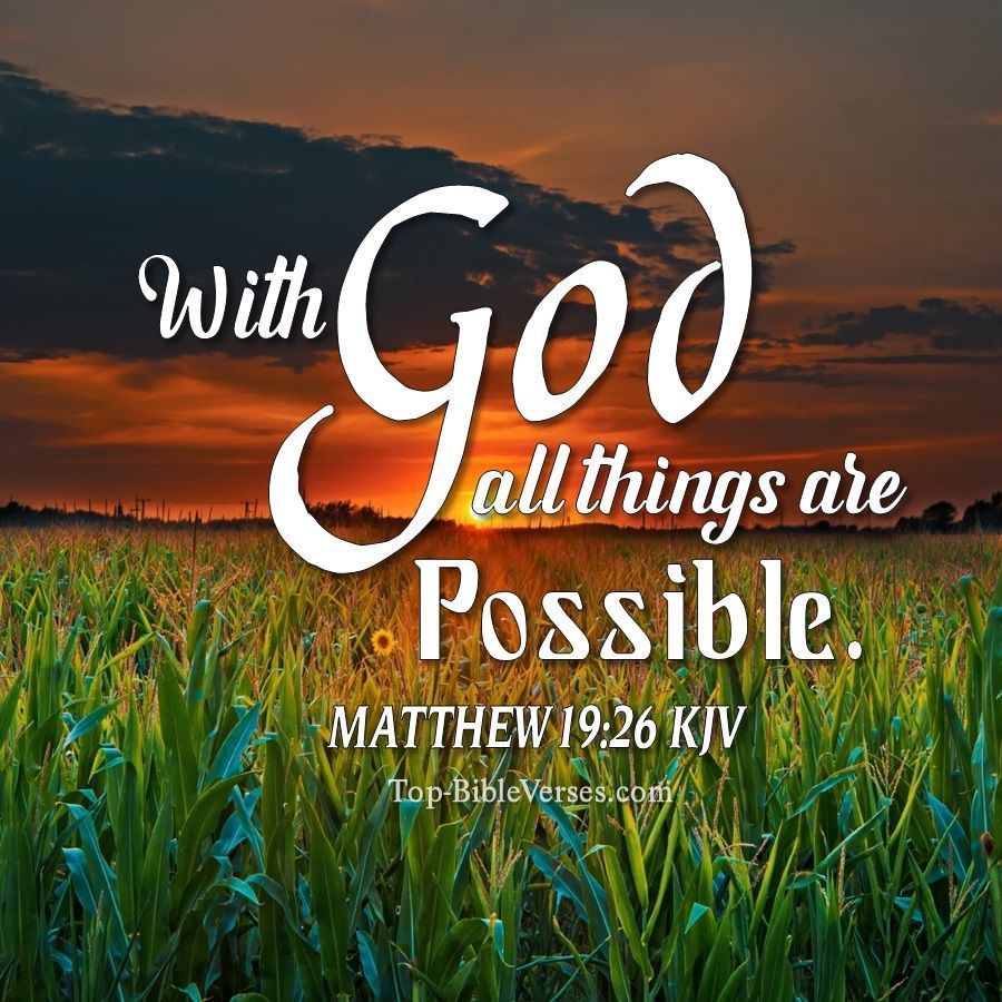 900x900 Matthew 19:26 KJV Image. With God All