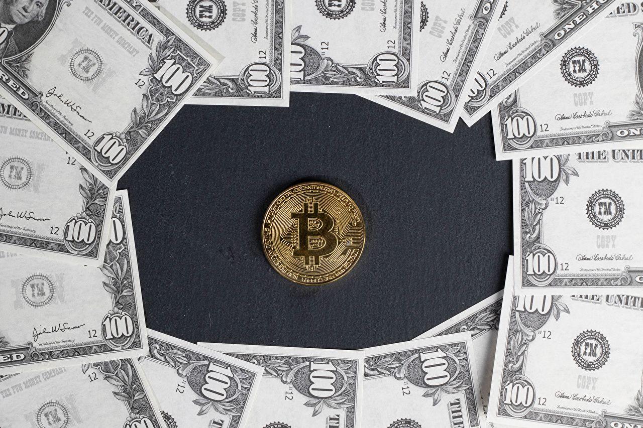 1280x853 Desktop Wallpaper Coins Bitcoin Dollars Banknotes Money