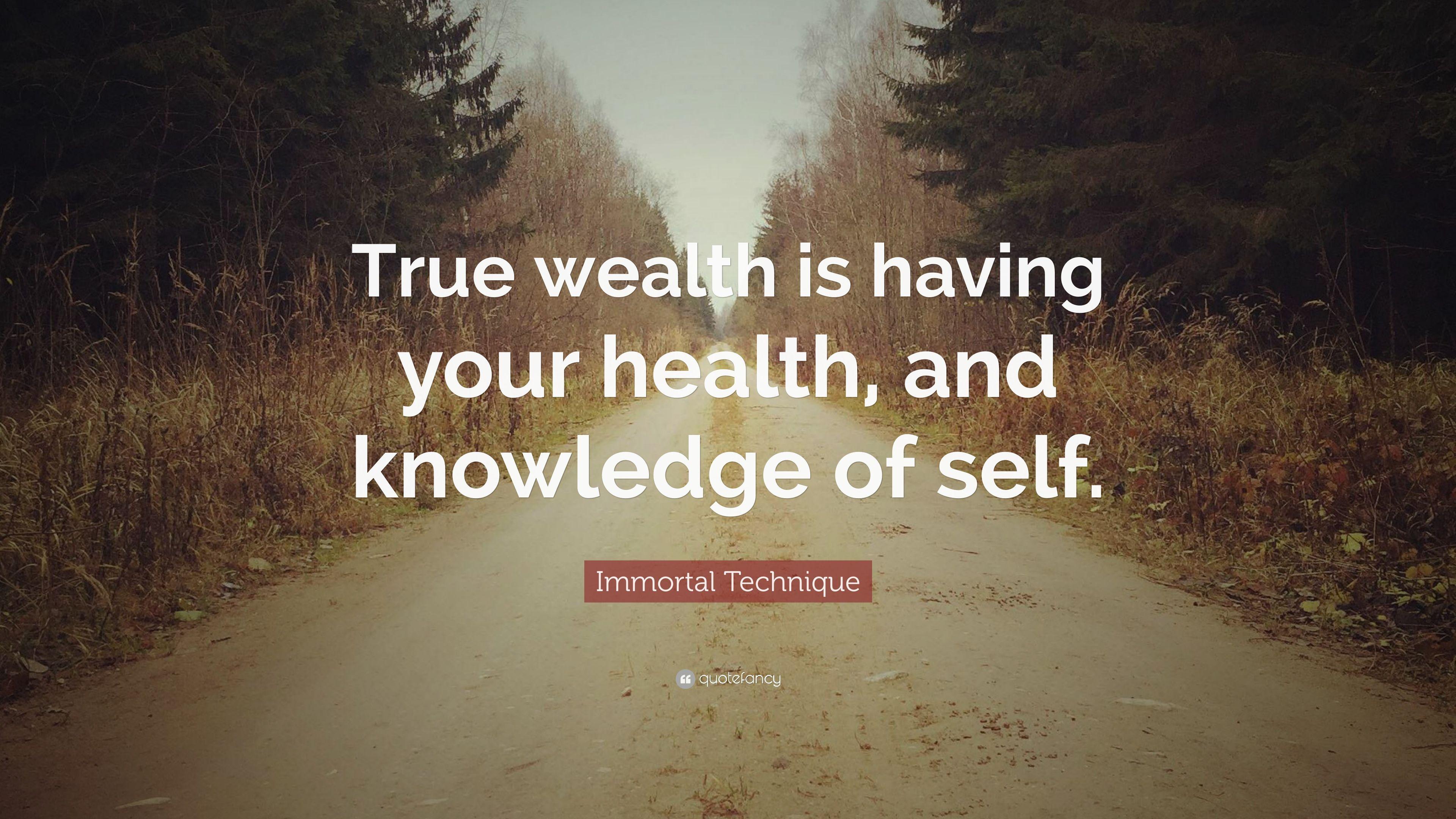 3840x2160 Immortal Technique Quote: “True wealth is having your health