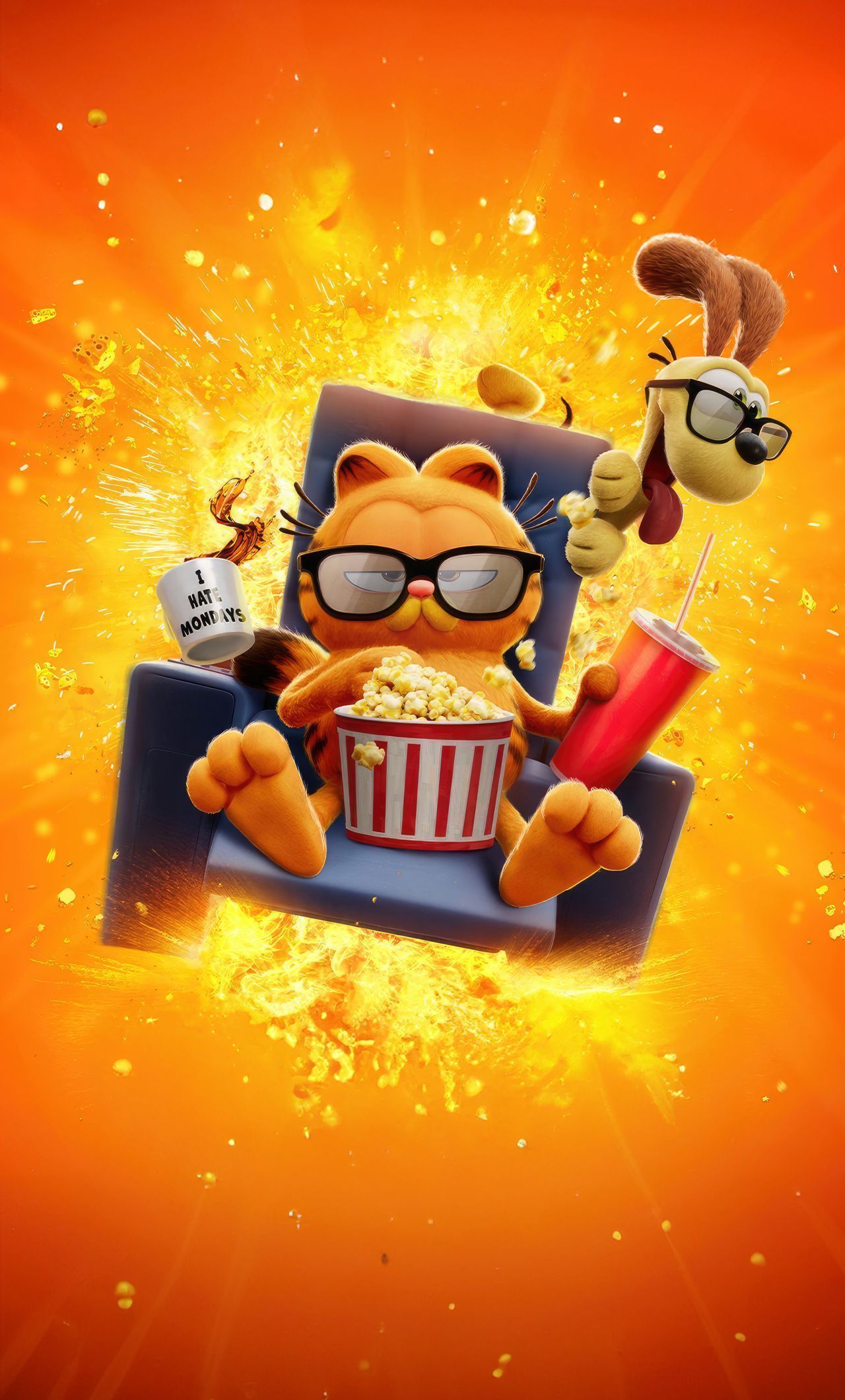 1280x2120 Garfield Movie 2024 Poster iPhone