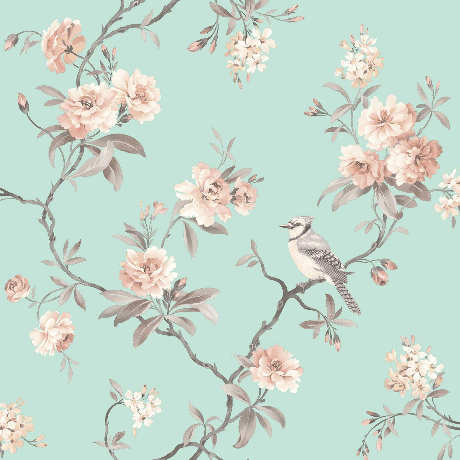 1600x1600 BIRDS WALLPAPER OWLS FLORAL METALLIC GLITTER NATURE