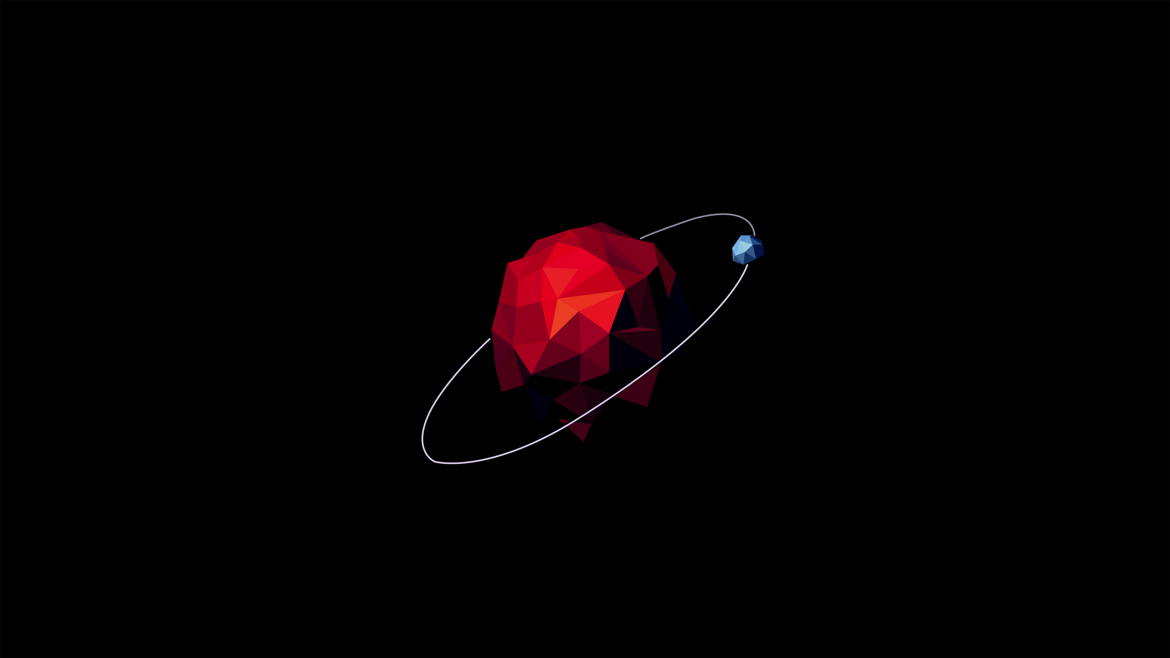 3840x2160 Minimalist 4K Black Wallpaper: Polygon