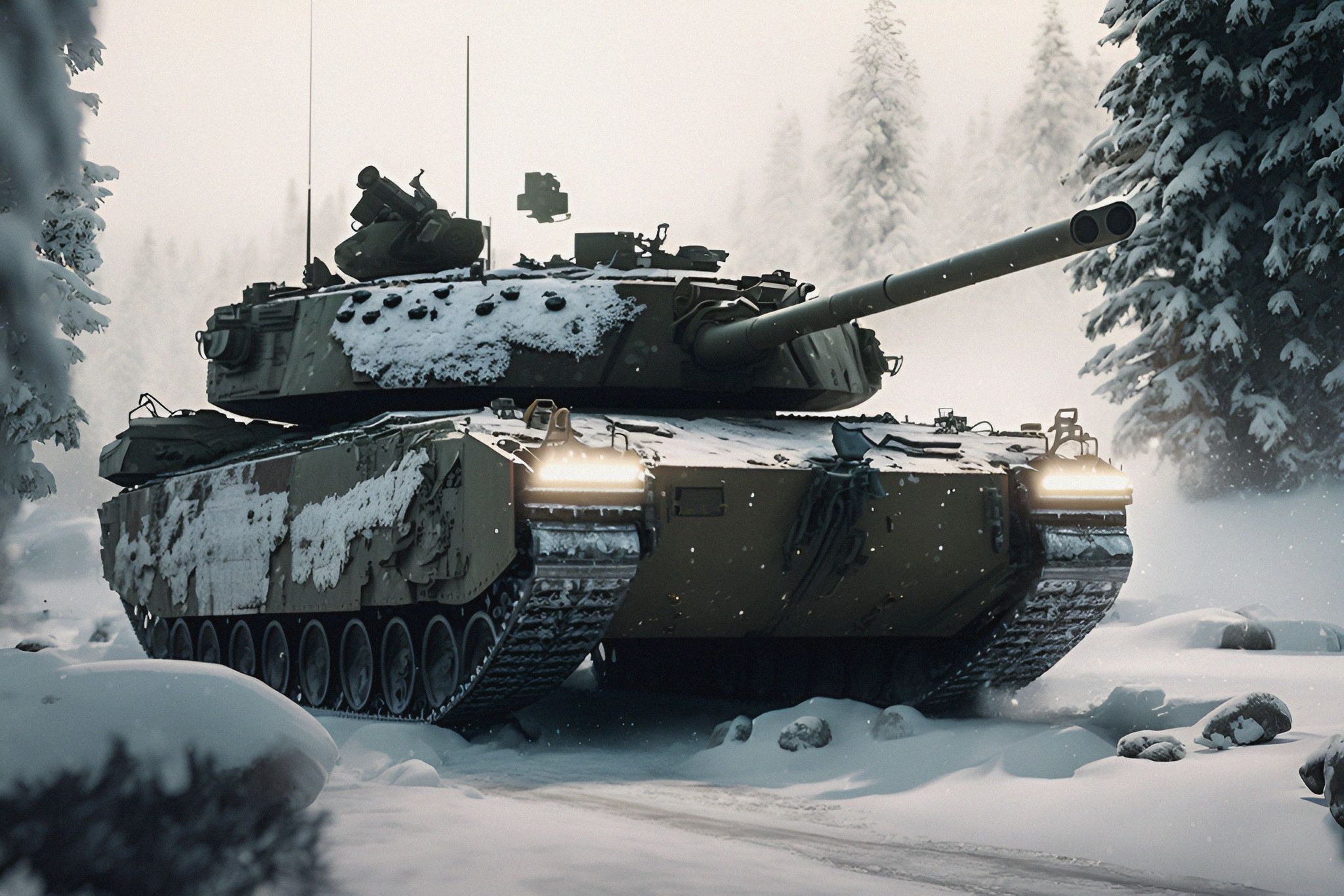 2048x1366 An American Abrams main battle tank