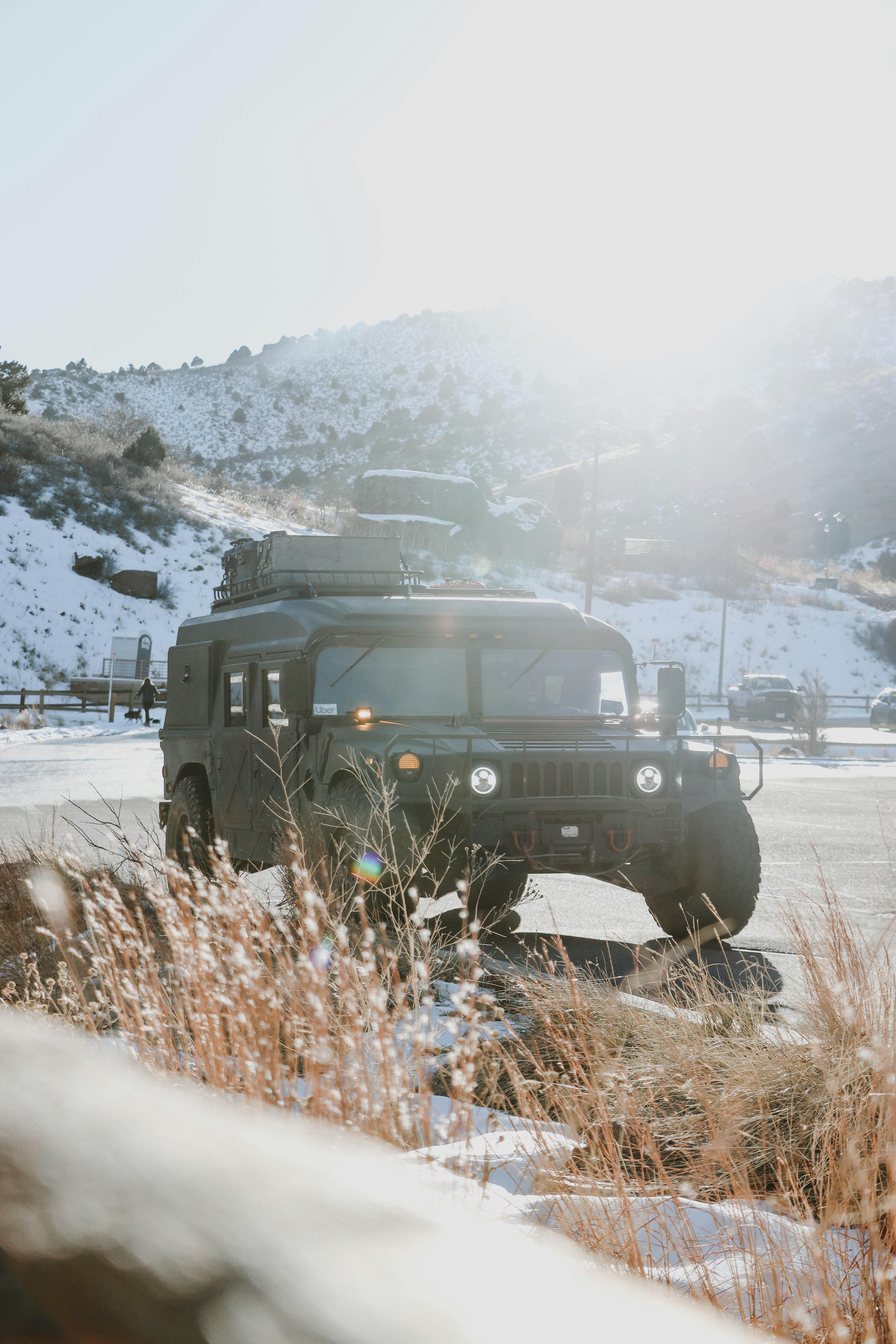 4640x6960 Military Vehicle Parked on Roadside