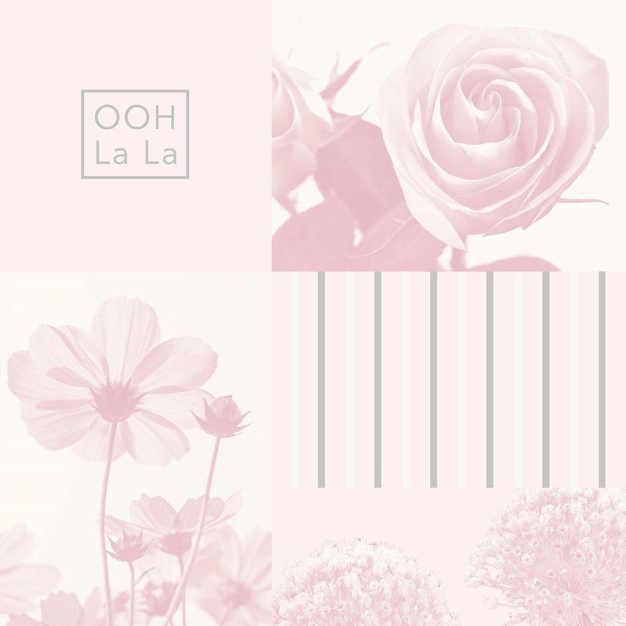 1280x1280 Coco Soft Pink Flower Collage Wallpaper by Crown Wallcoverings M1344