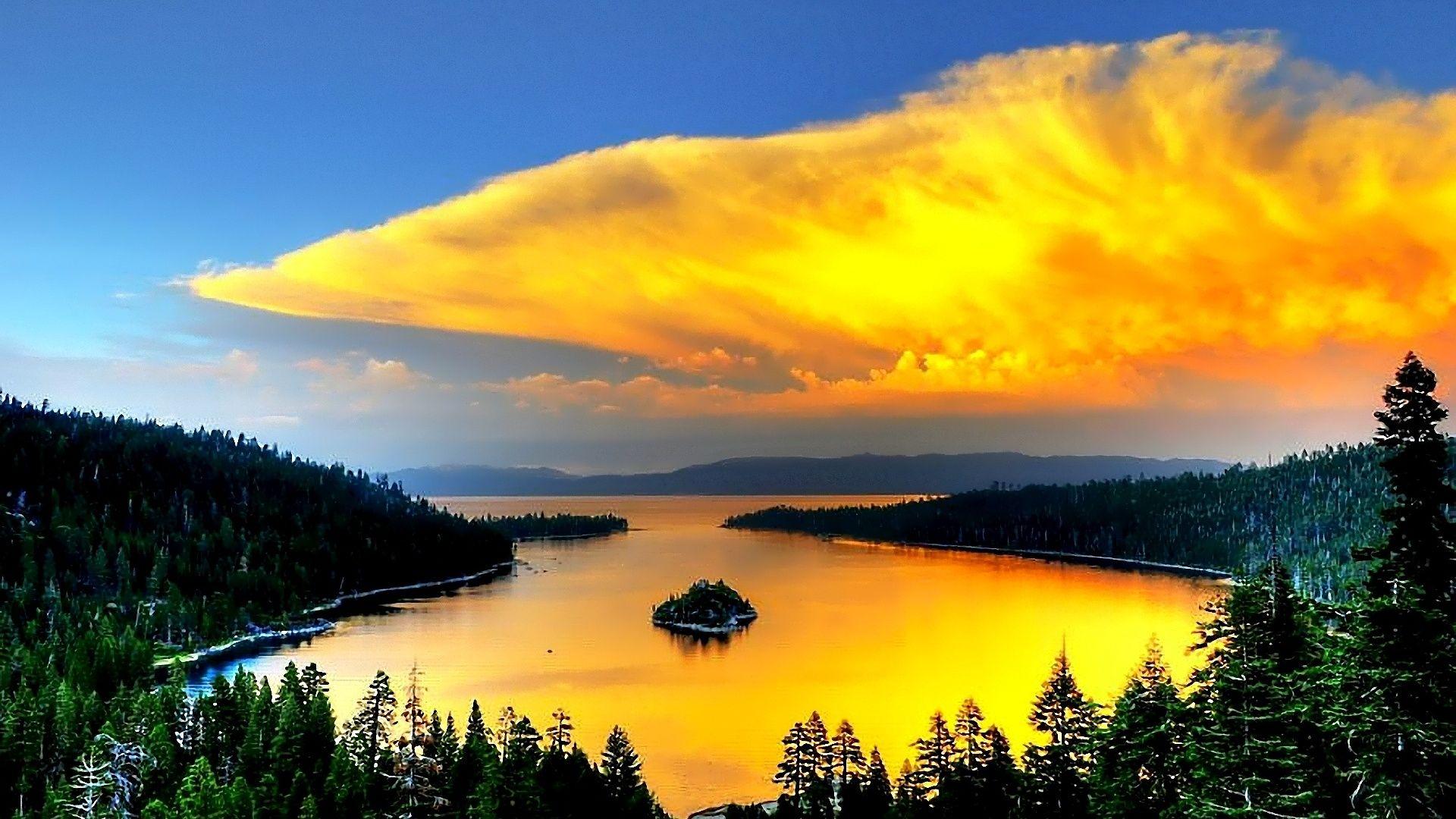 1920x1080 Crater Lake Stunning Wallpaper