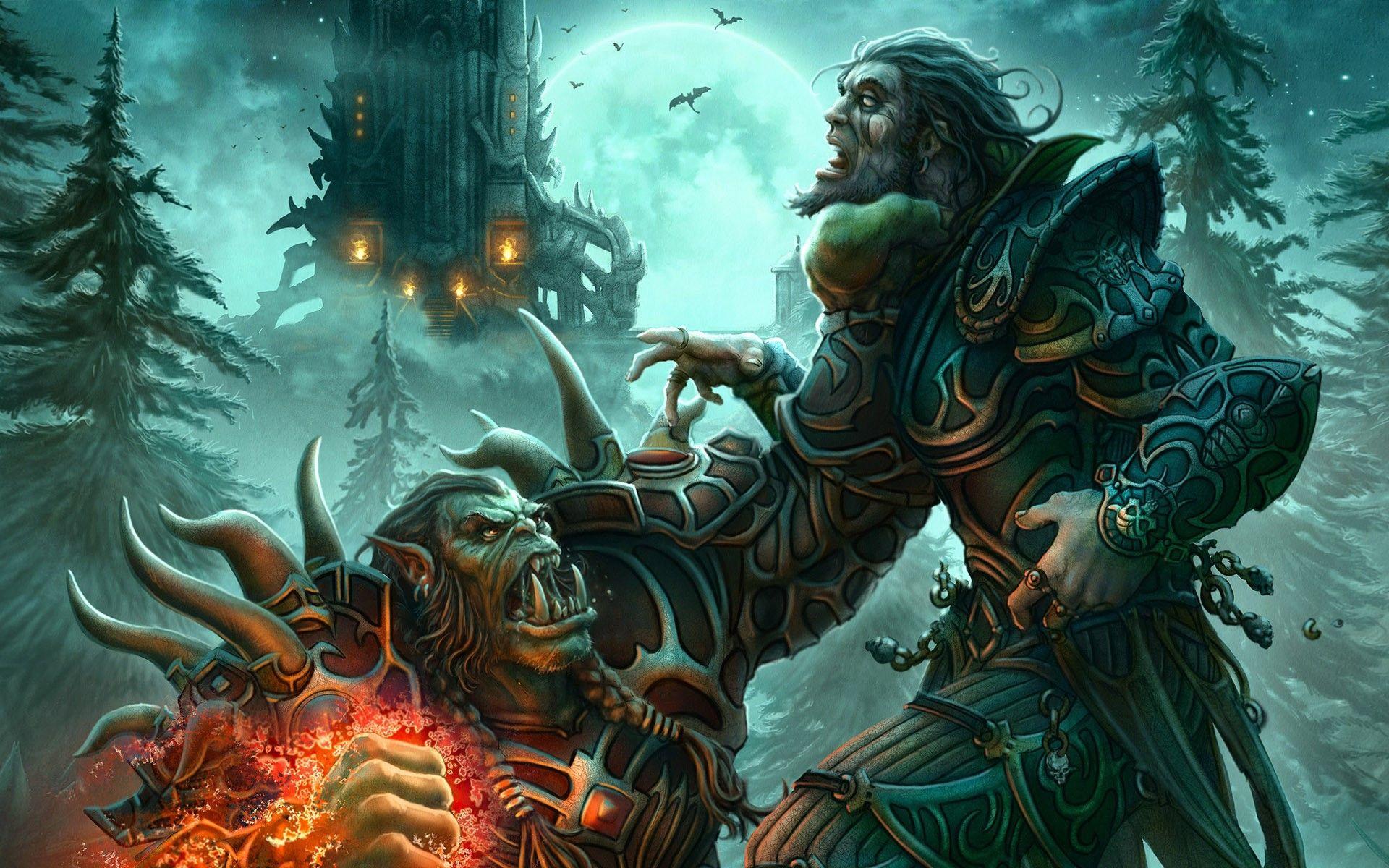 1920x1200 Warlock, Orc, Lock, Warlock, People, World
