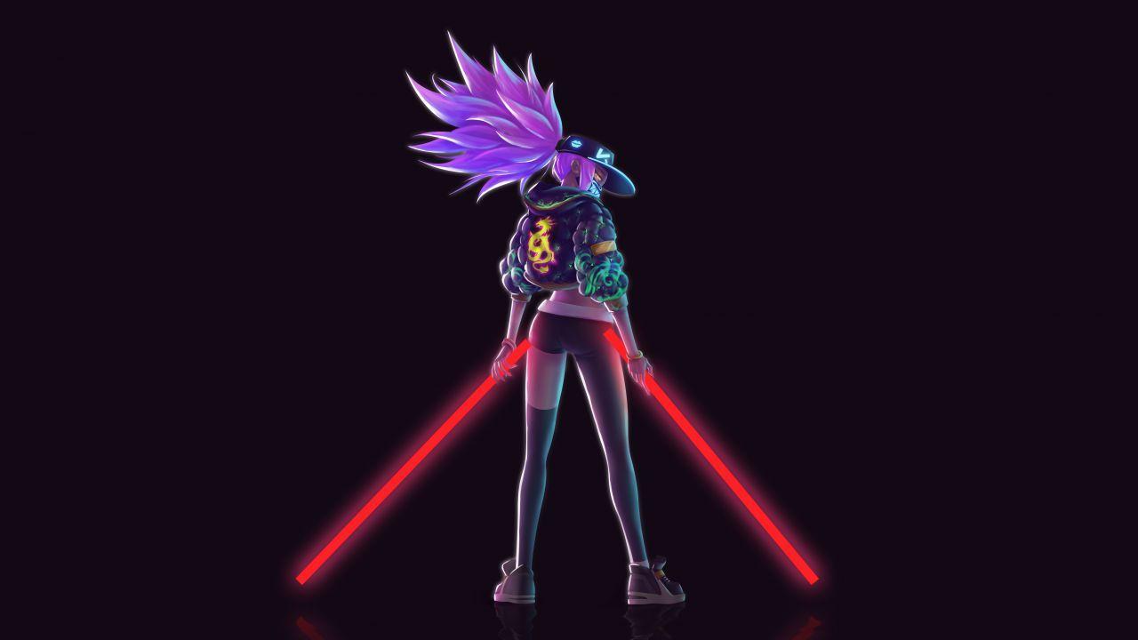 1280x720 Wallpaper Akali, KDA Akali, 4K, 8K, Creative Graphics