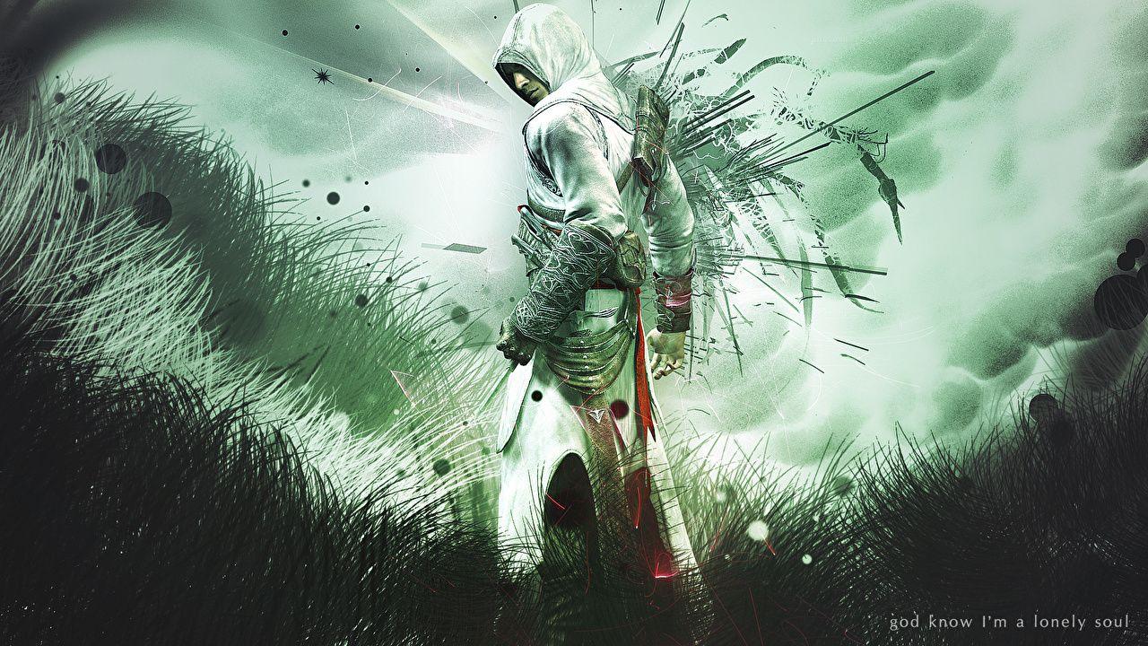 1280x720 Desktop Wallpaper Assassin's Creed Men altair Games hooded