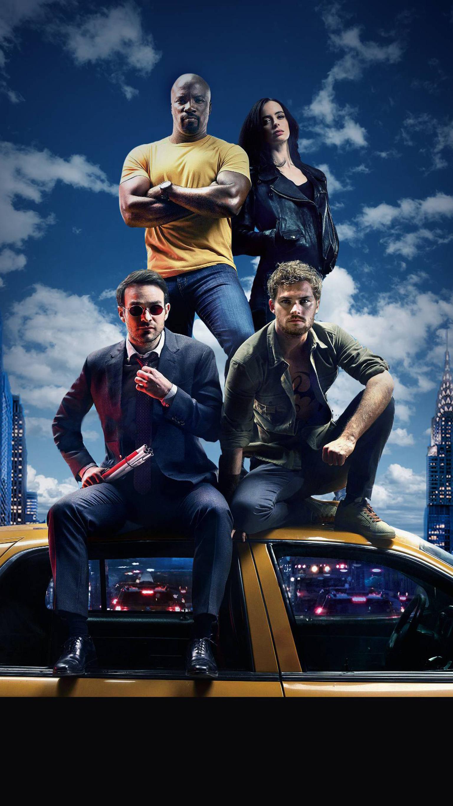 1536x2732 Marvel's The Defenders Phone Wallpaper