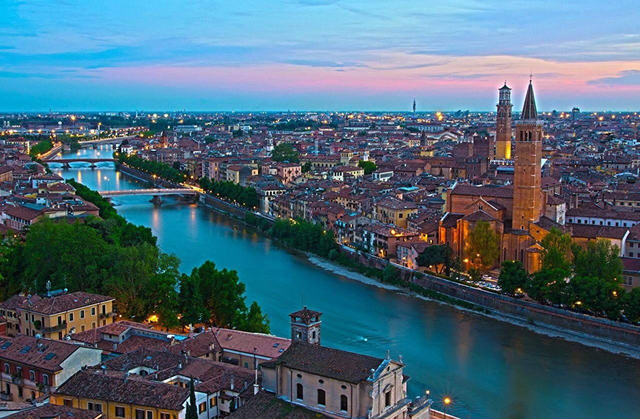1280x837 Wallpaper Verona Italy megalopolis Borgo Trento Canal Rivers