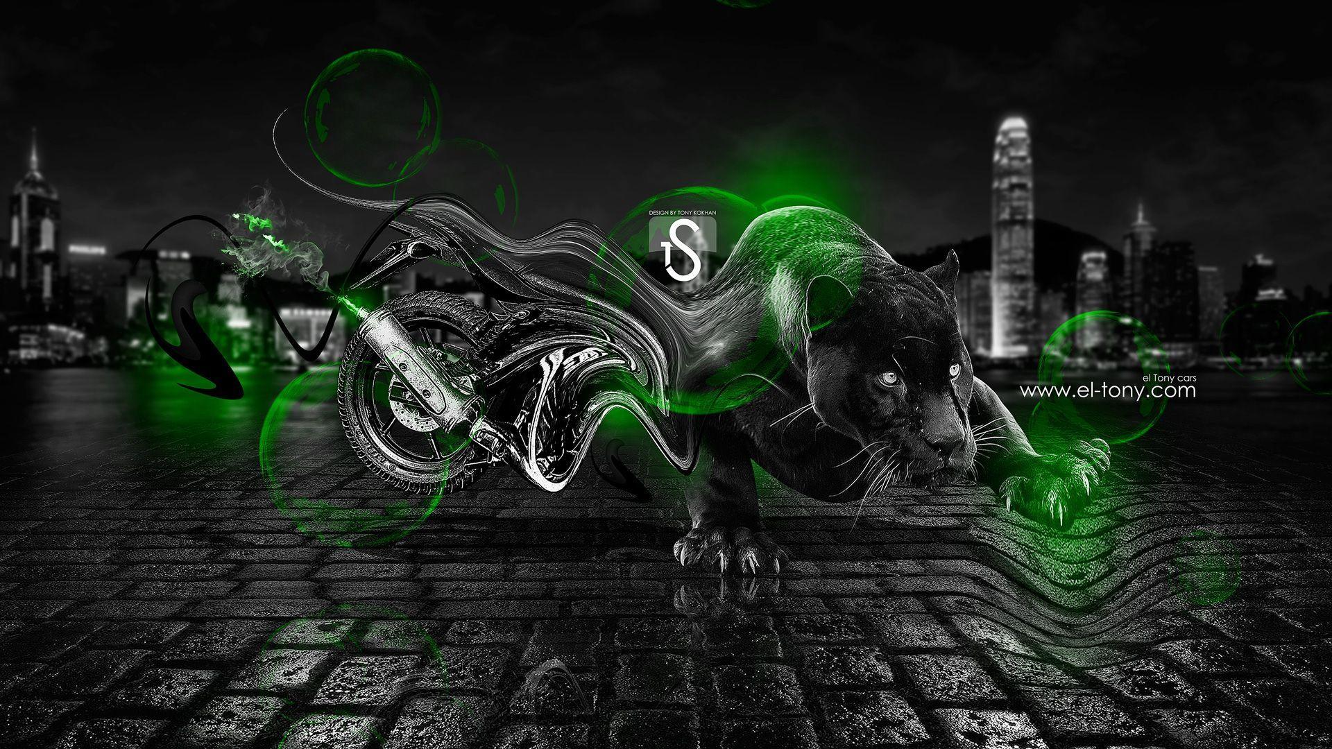 1920x1080 neon panther. Black Chevrolet Wildlife Panther Wallpaper Animals