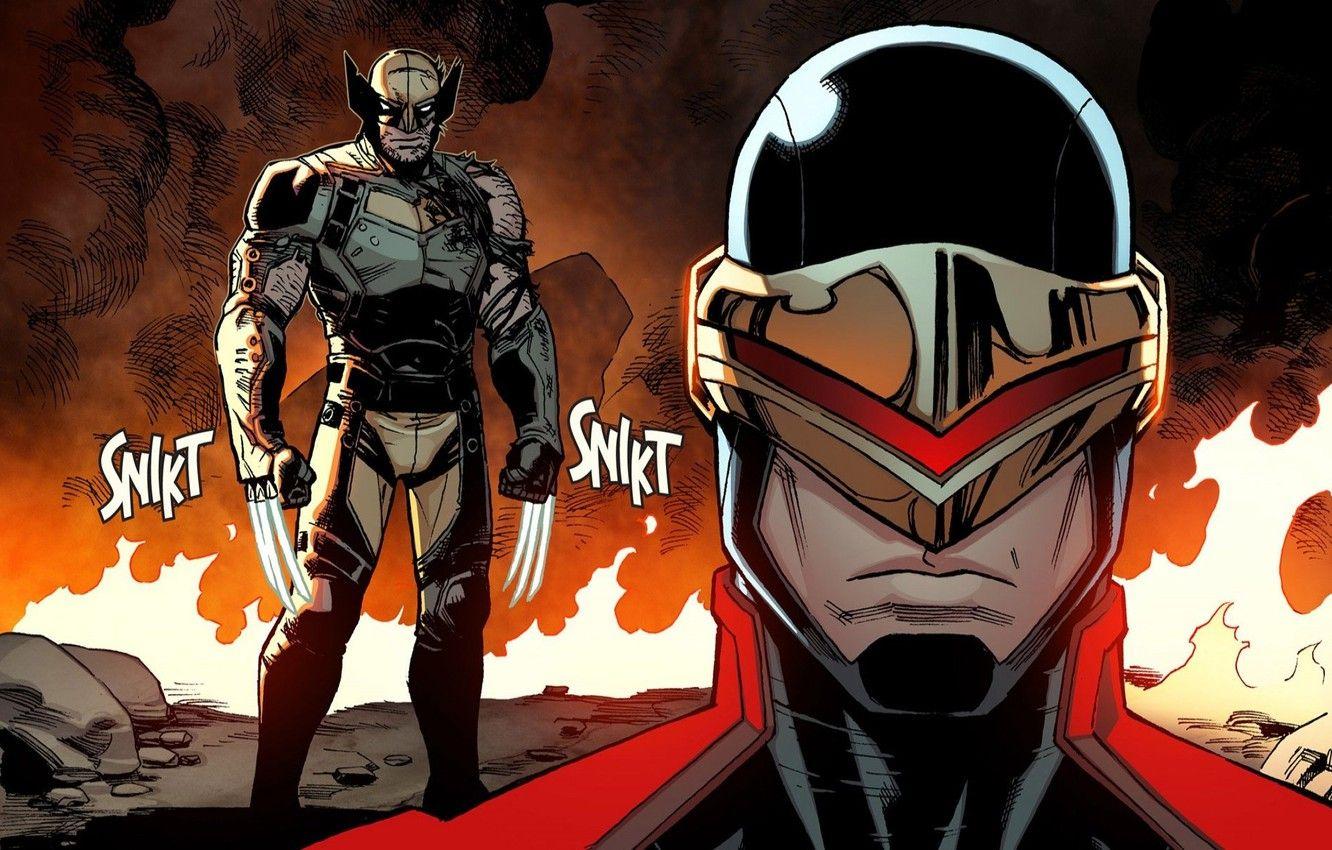 1332x850 Wallpaper Fire, Costume, Hero, Wolverine, Logan, Comic