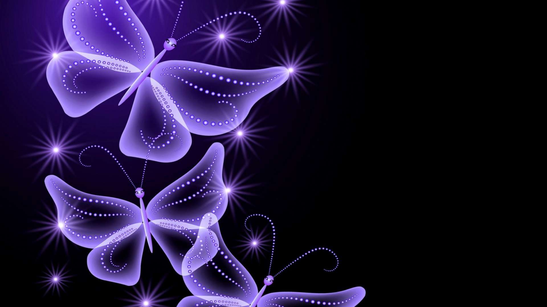 1920x1080 Butterfly Background Neon Wallpaper