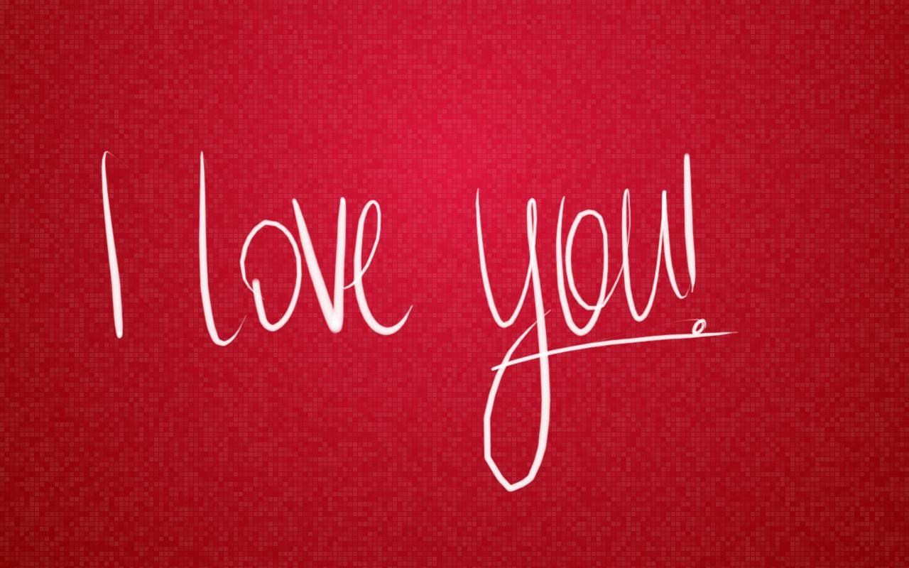 1280x800 I Love you In Red Romantic Word Wallpaper Wallpaper HD