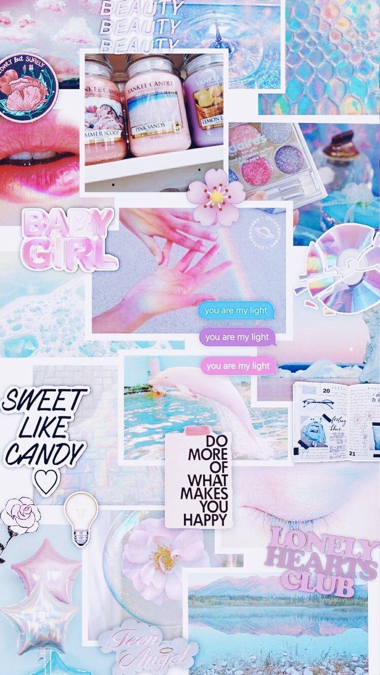 pastel blue and pink tumblr