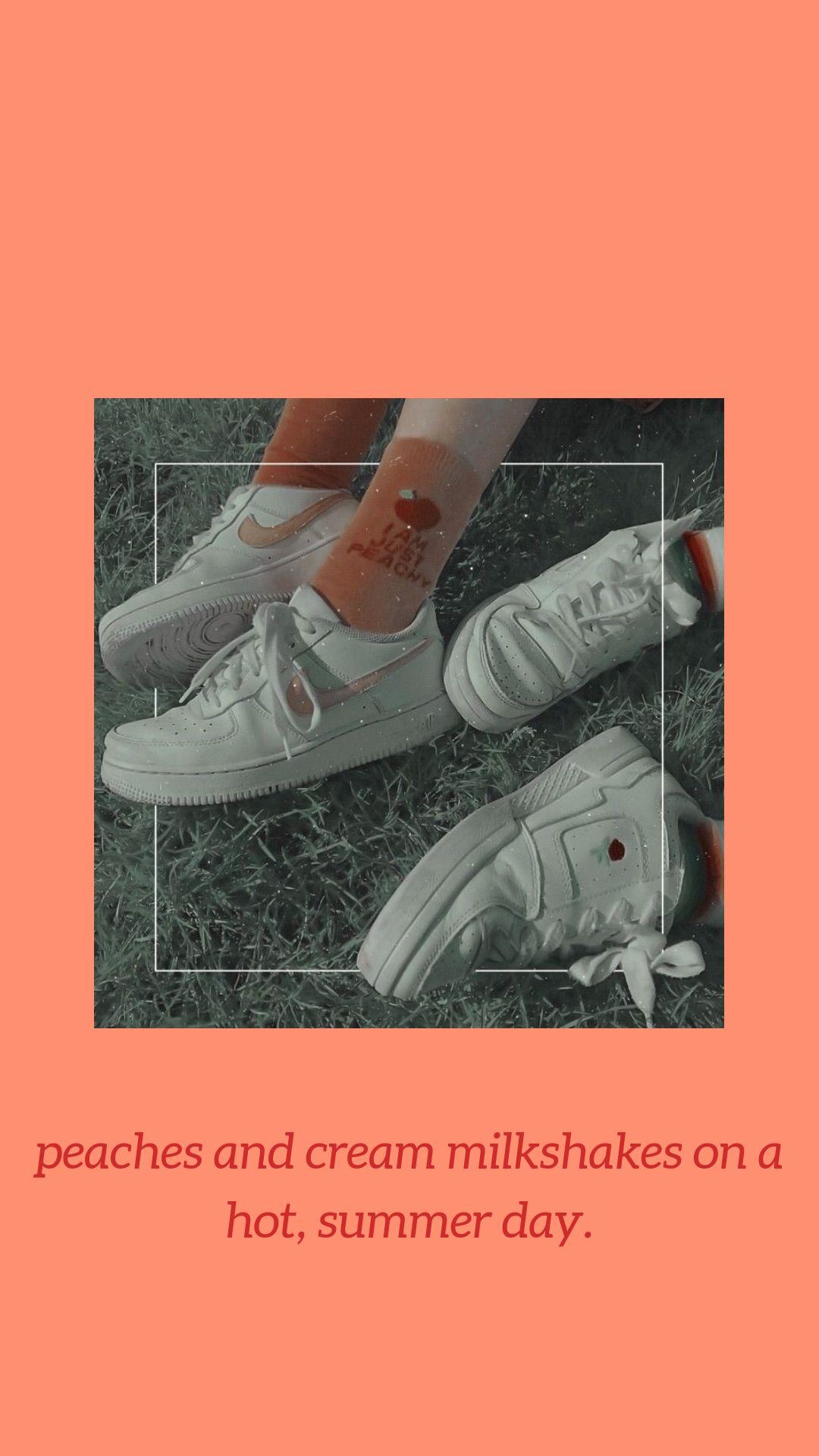 1080x1920 peach #cream #chickfila #socks #cute #aesthetic #nike