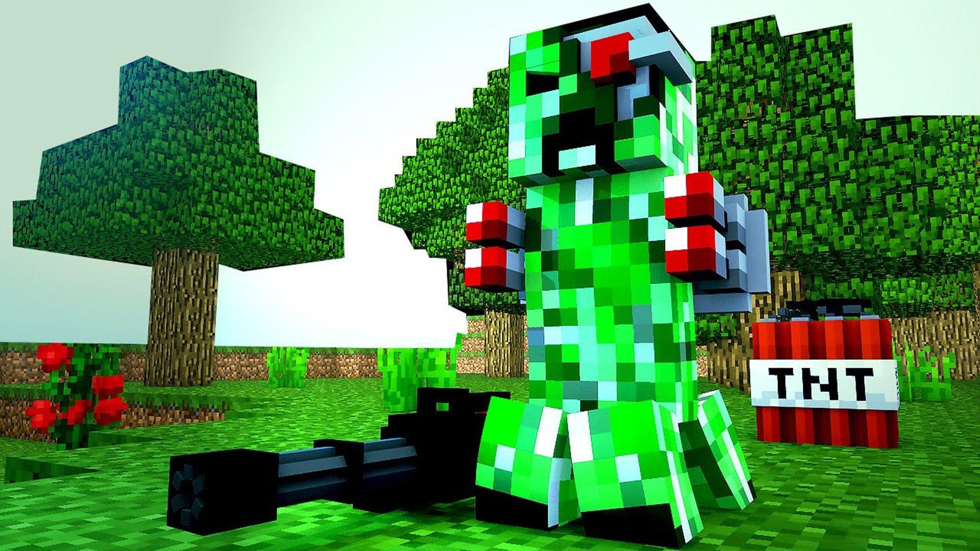 1920x1080 Creeper Minecraft Wallpaper HD 15001