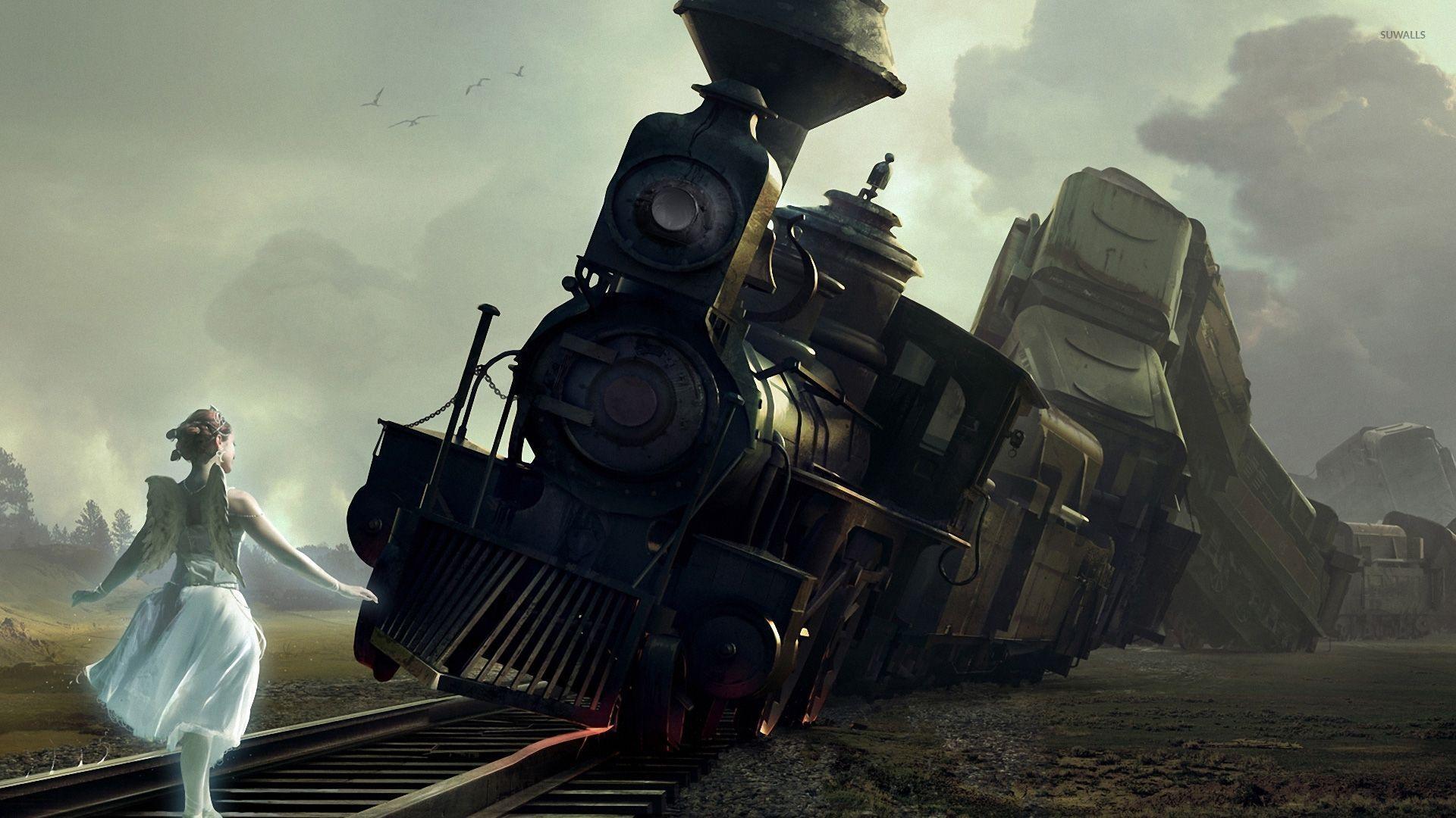 1920x1080 Angel derailing the train hình nền - Hình nền tưởng tượng