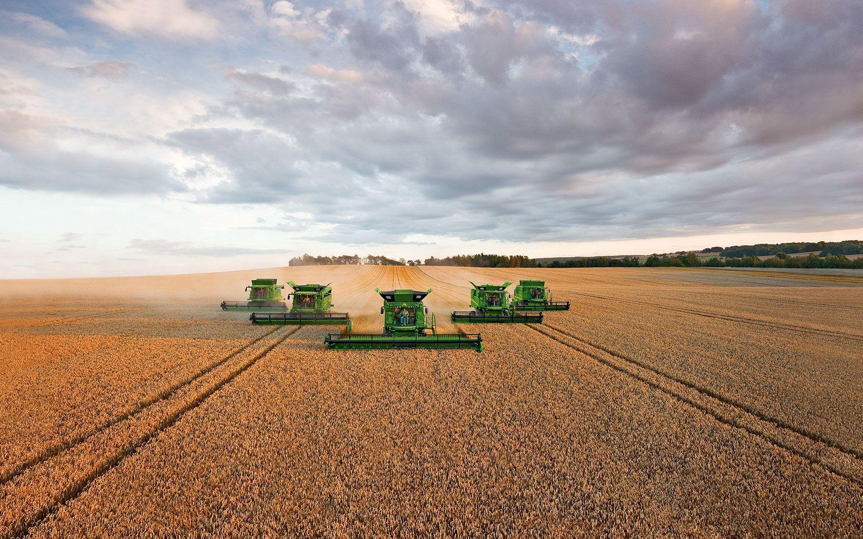 1680x1050 John Deere Harvest Wallpaper