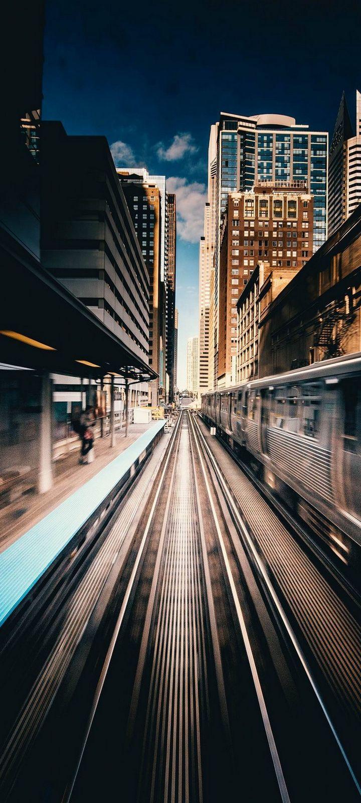 720x1600 Train Track Station Wallpaper - [720x1600]