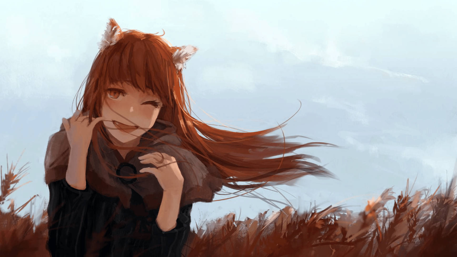 1920x1080 1920x1080 Wheat, Holo (Spice & Wolf) wallpaper