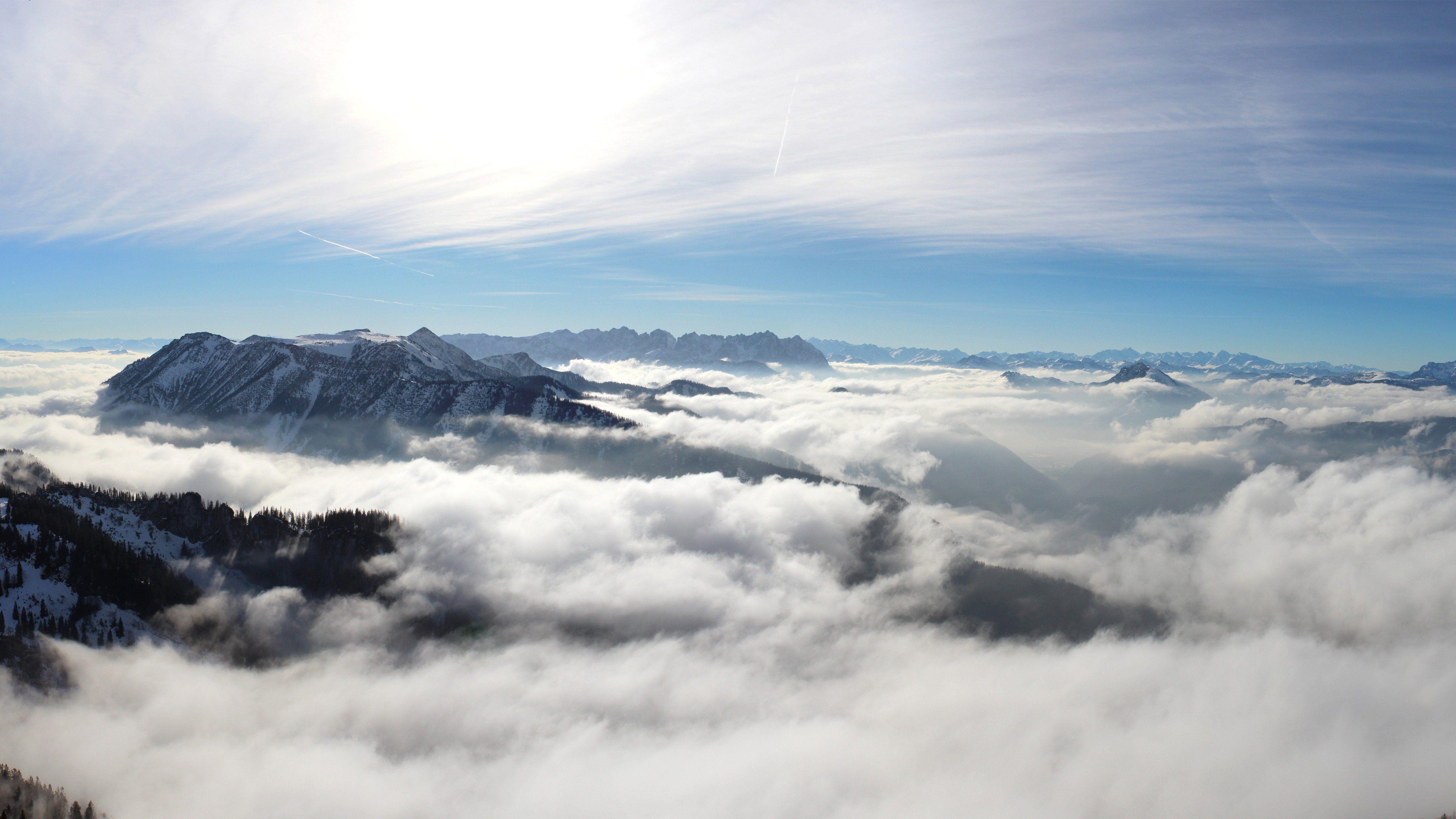 5120x2880 Mountains Cloudy, HD Nature, 4k Wallpaper, Image