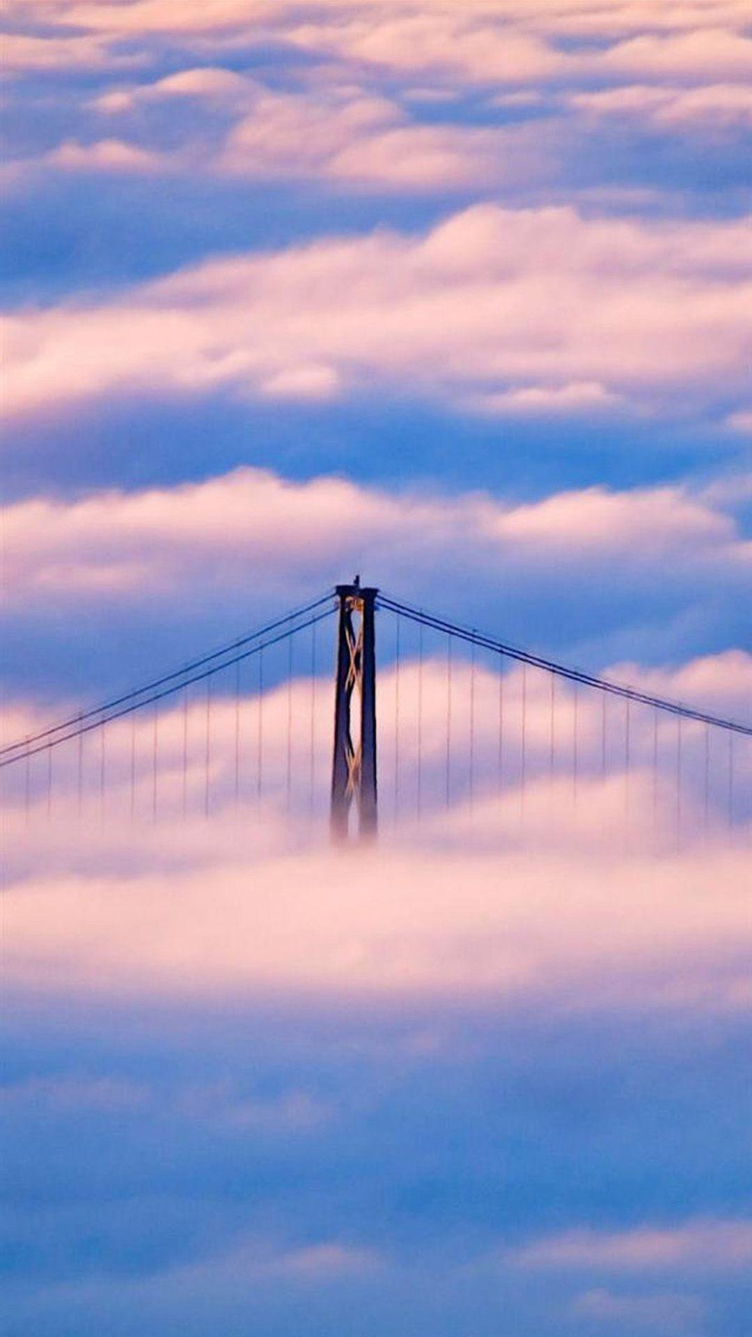 1080x1920 Sunny Long Bridge In Cloudy Sky iPhone 8 Wallpaper Free