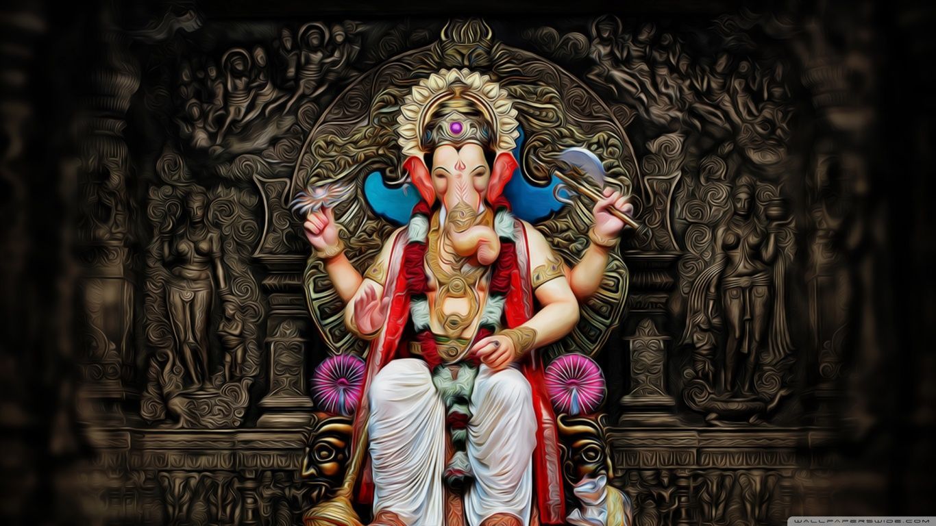 1366x768 Ganesha Ultra HD Wallpaper for 4K UHD