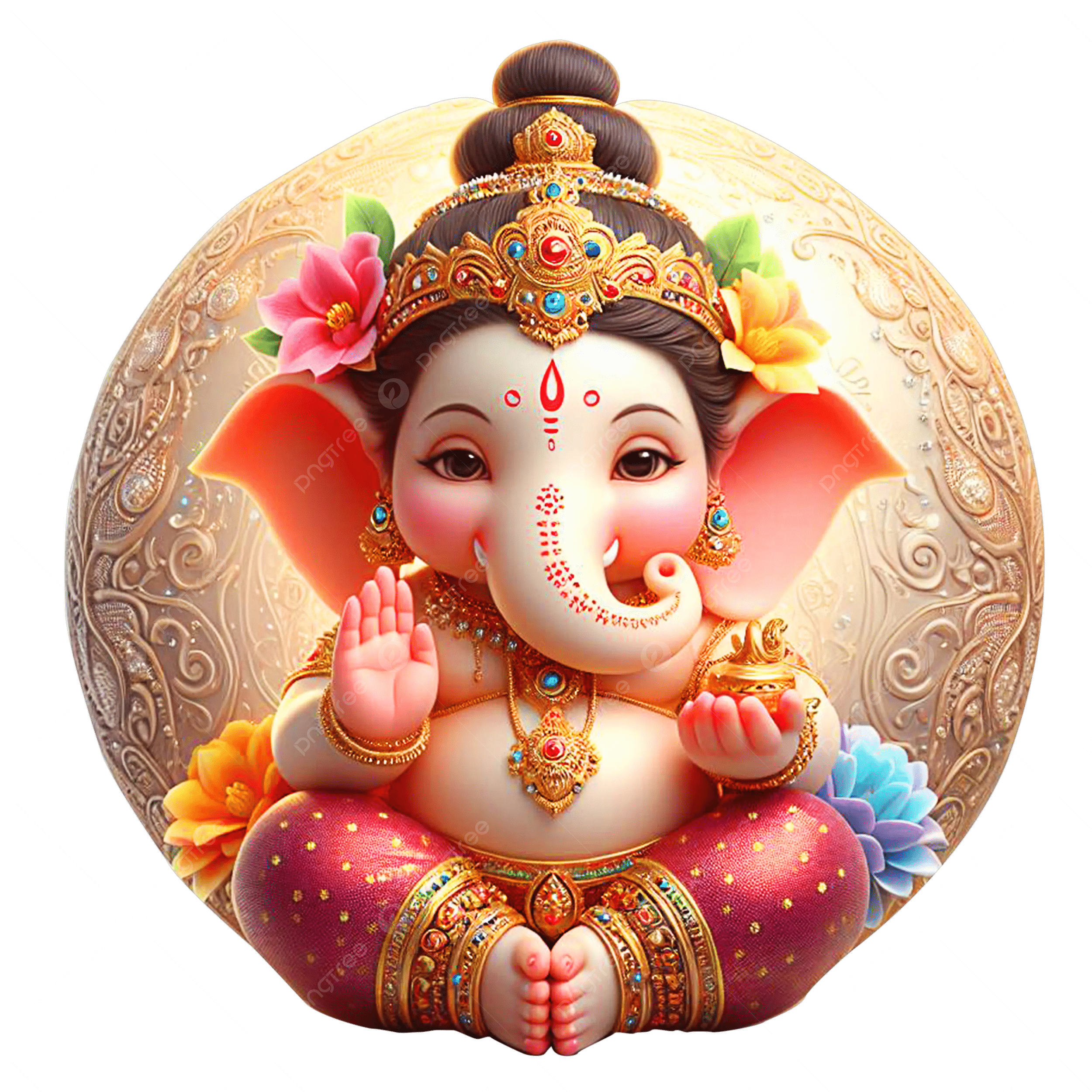 2500x2500 Beautiful Happy Baby Lord Lambodara