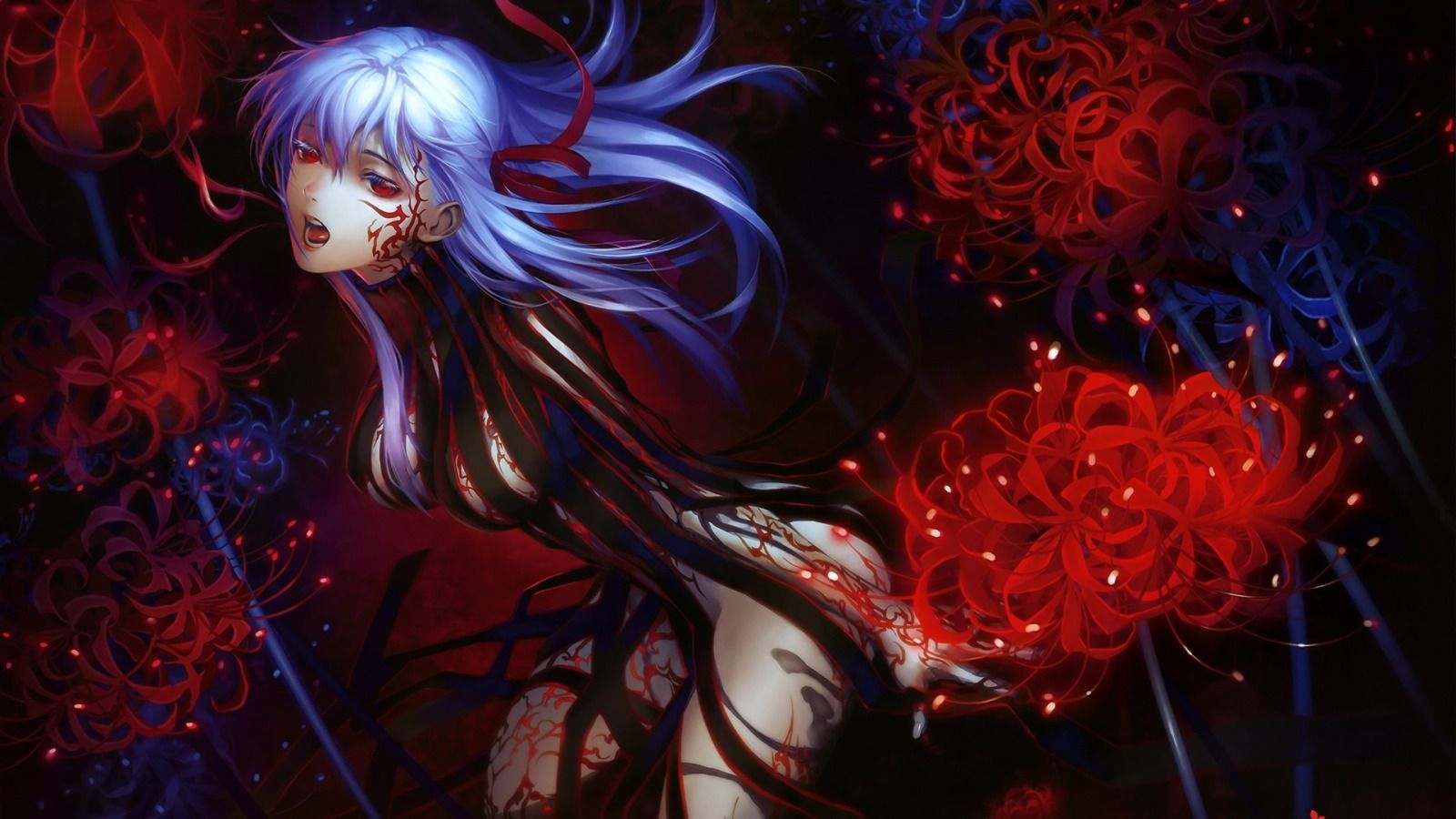 1600x900 Download wallpaper girl, anime, art