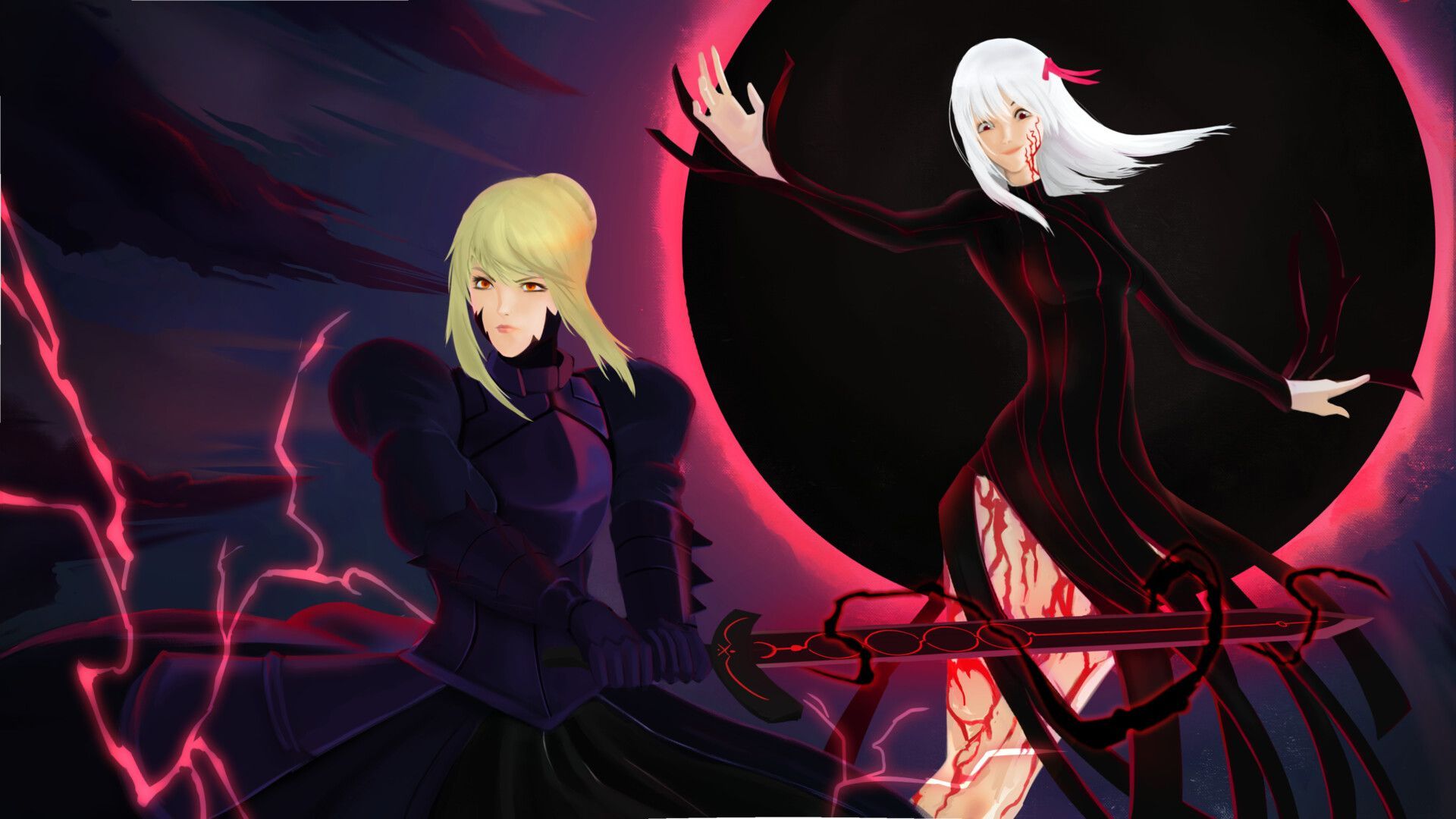 1920x1080 Luigy Martins Sakura and Alter
