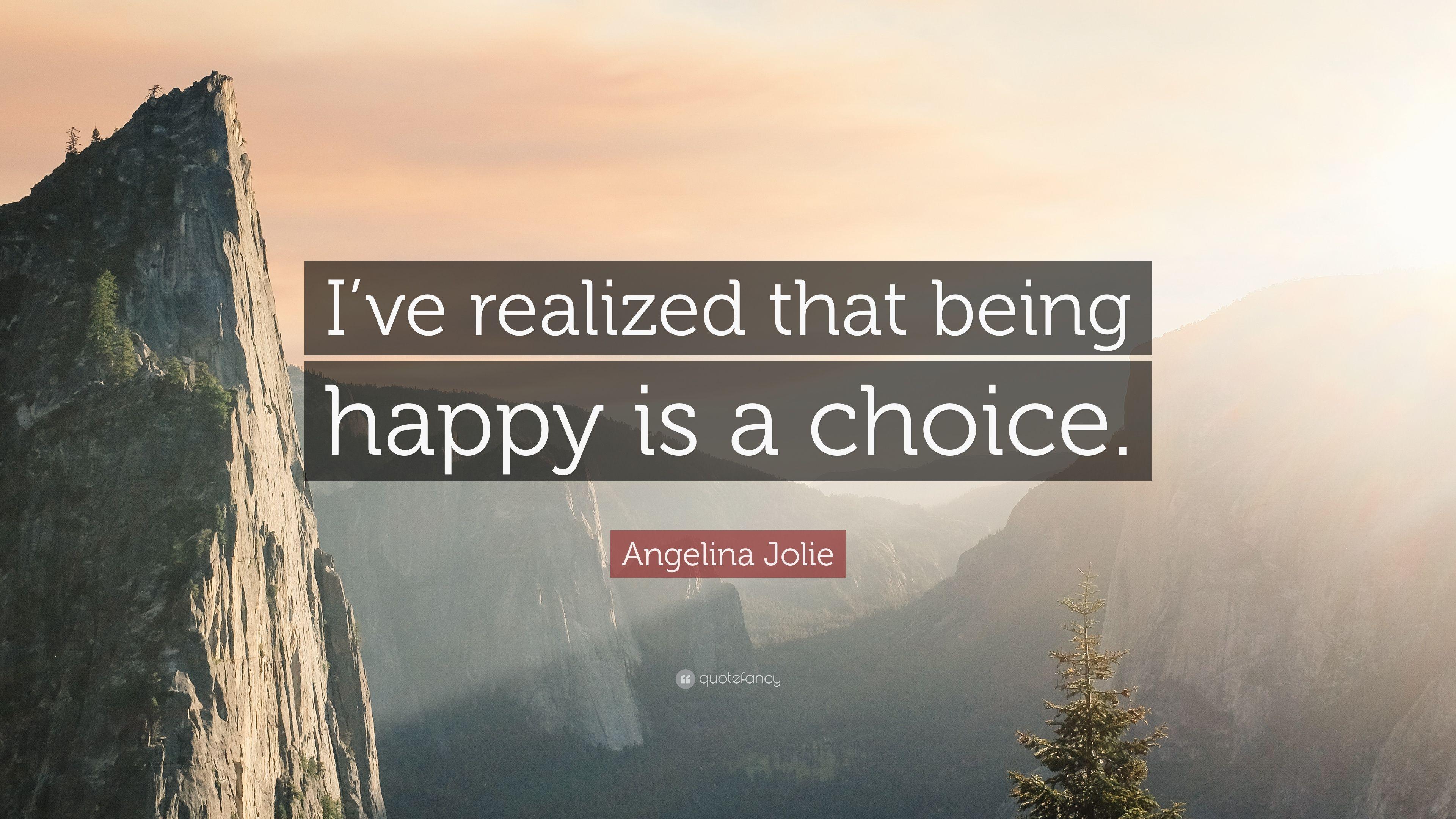 3840x2160 Angelina Jolie Quote: “I've realized that being happy is a