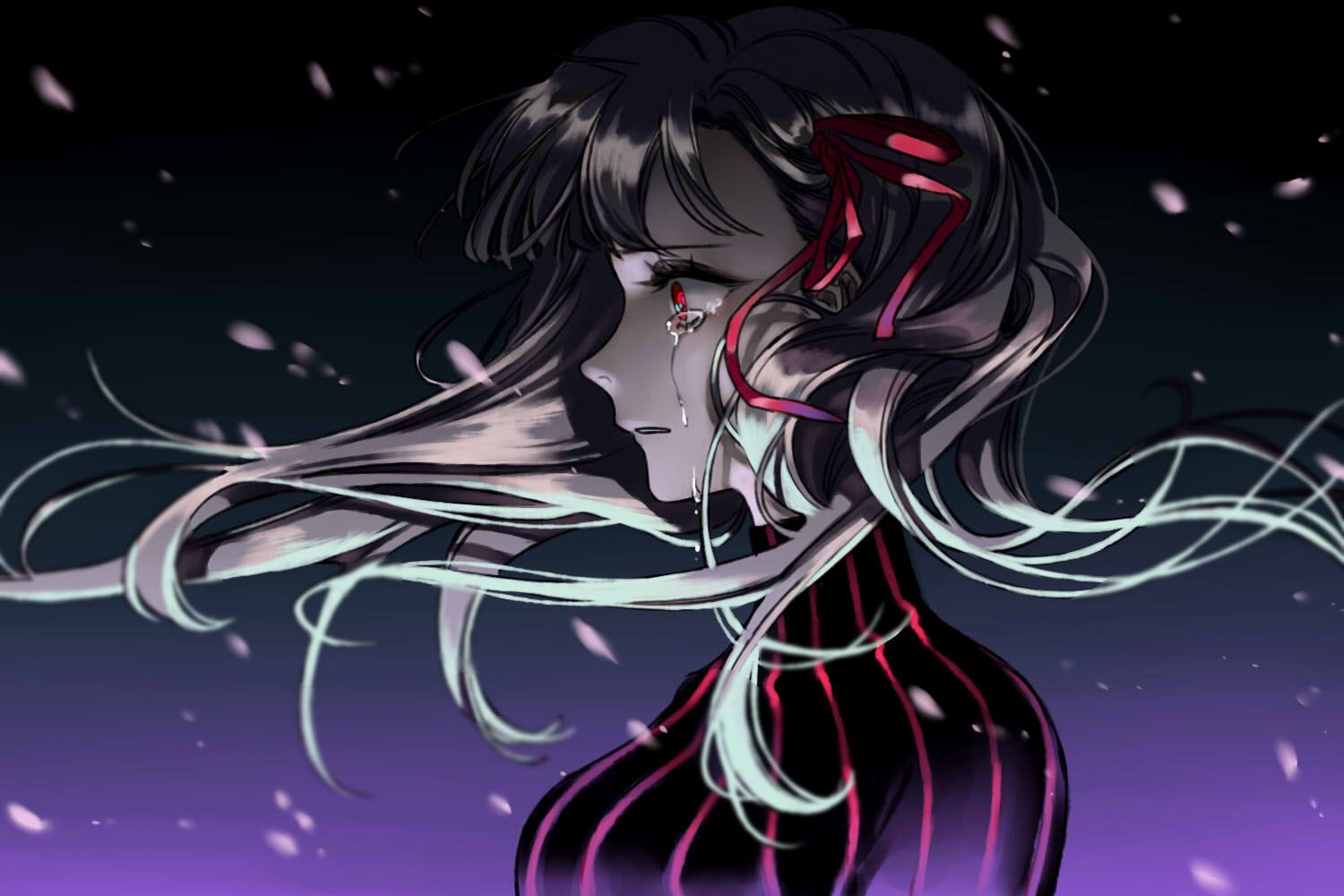 1500x1000 Dark Sakura, Wallpaper Anime