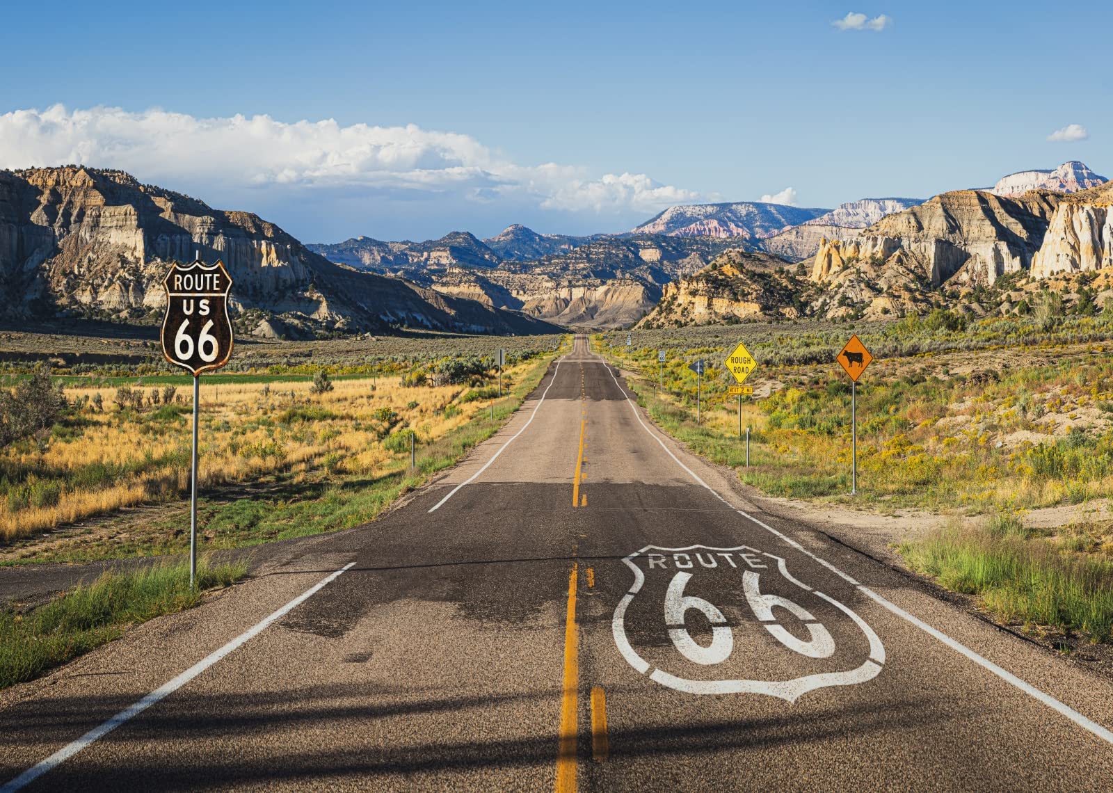 1600x1140 BELECO 10x8ft Fabric US Route 66