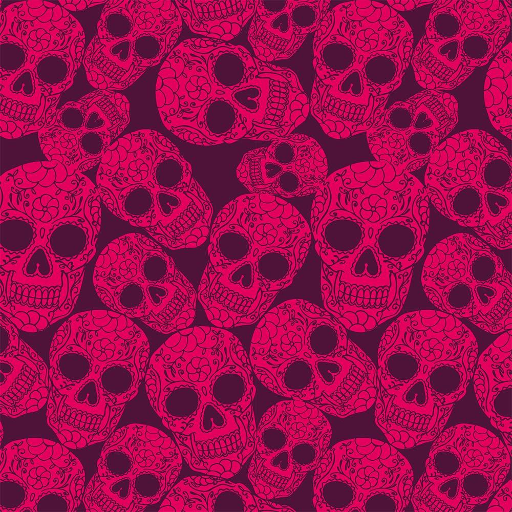 1000x1000 Pink Skulls Wallpaper
