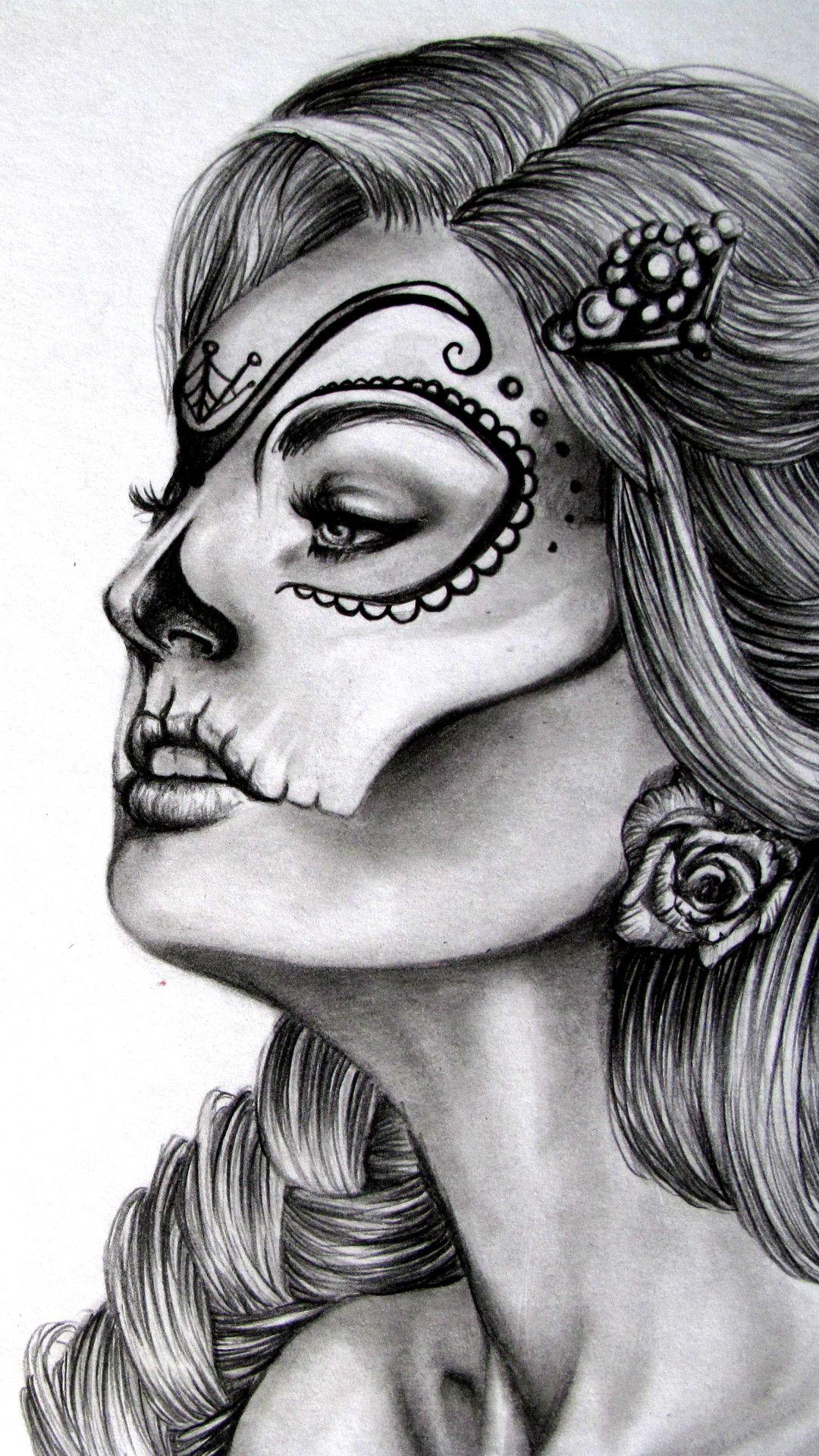 1080x1920 Sugar Skull Wallpaper for iPhone