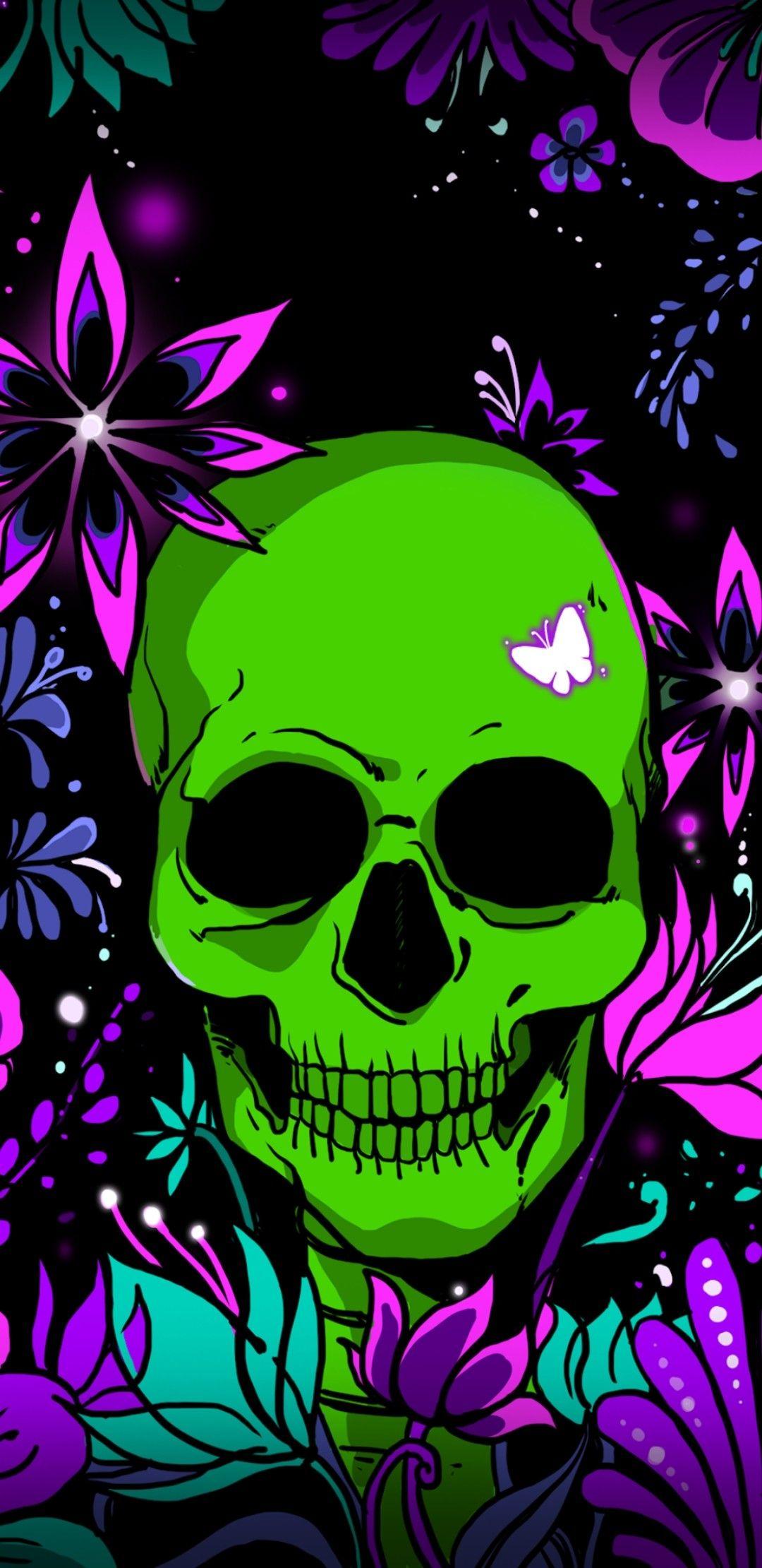 Green Skull iPhone Wallpapers Top Free Green Skull iPhone Backgrounds