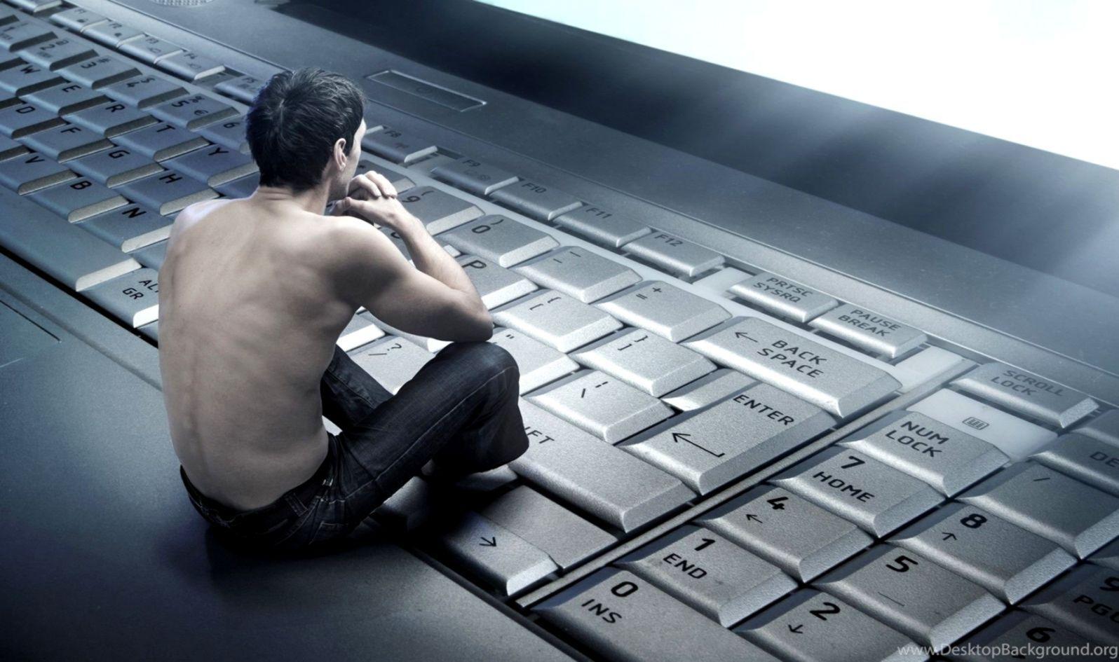 1596x945 Abstract Man Computers Keyboards Picture Wallpaper. Lock