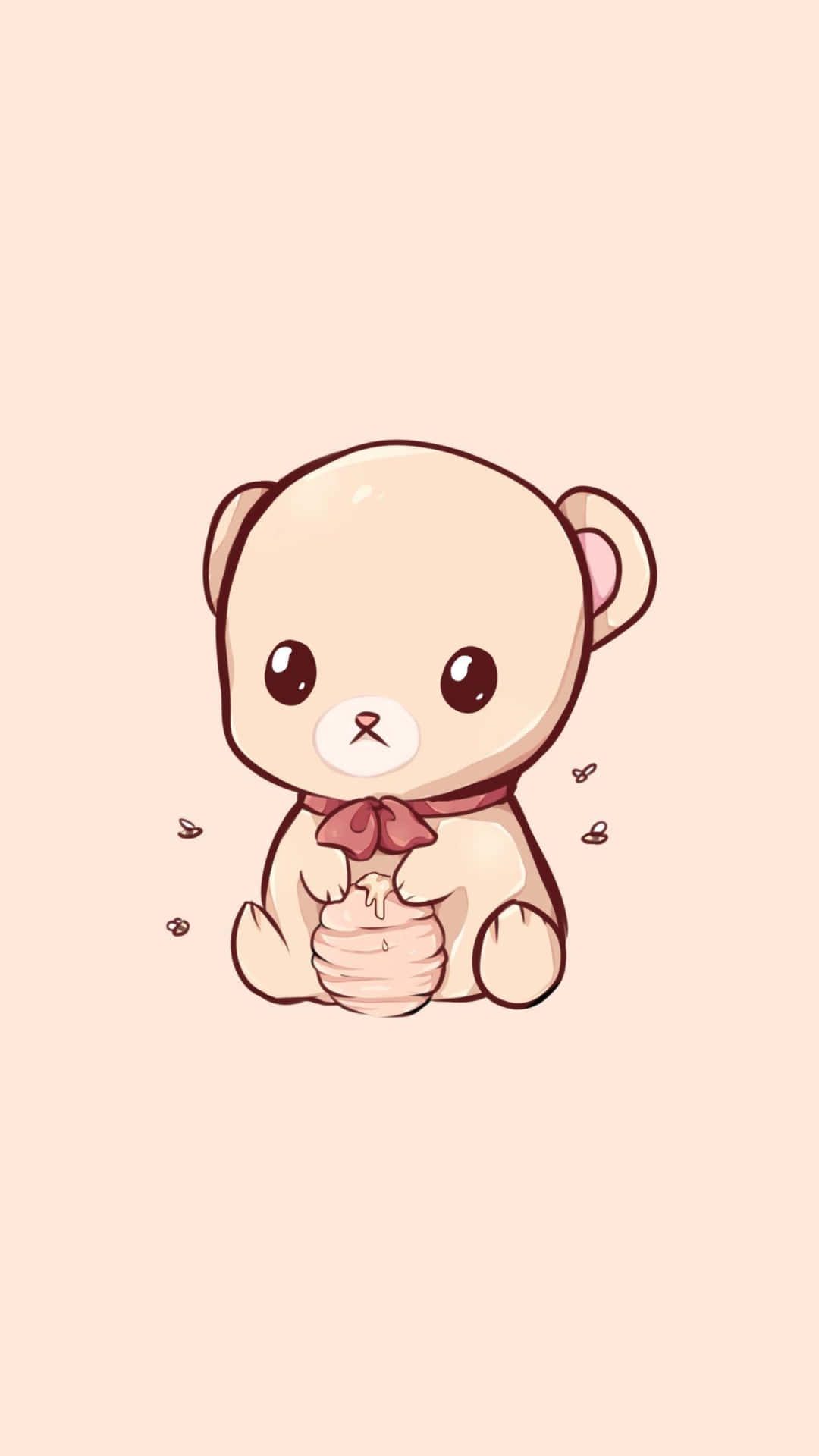 1080x1920 Download A Teddy Bear With A Bow On His