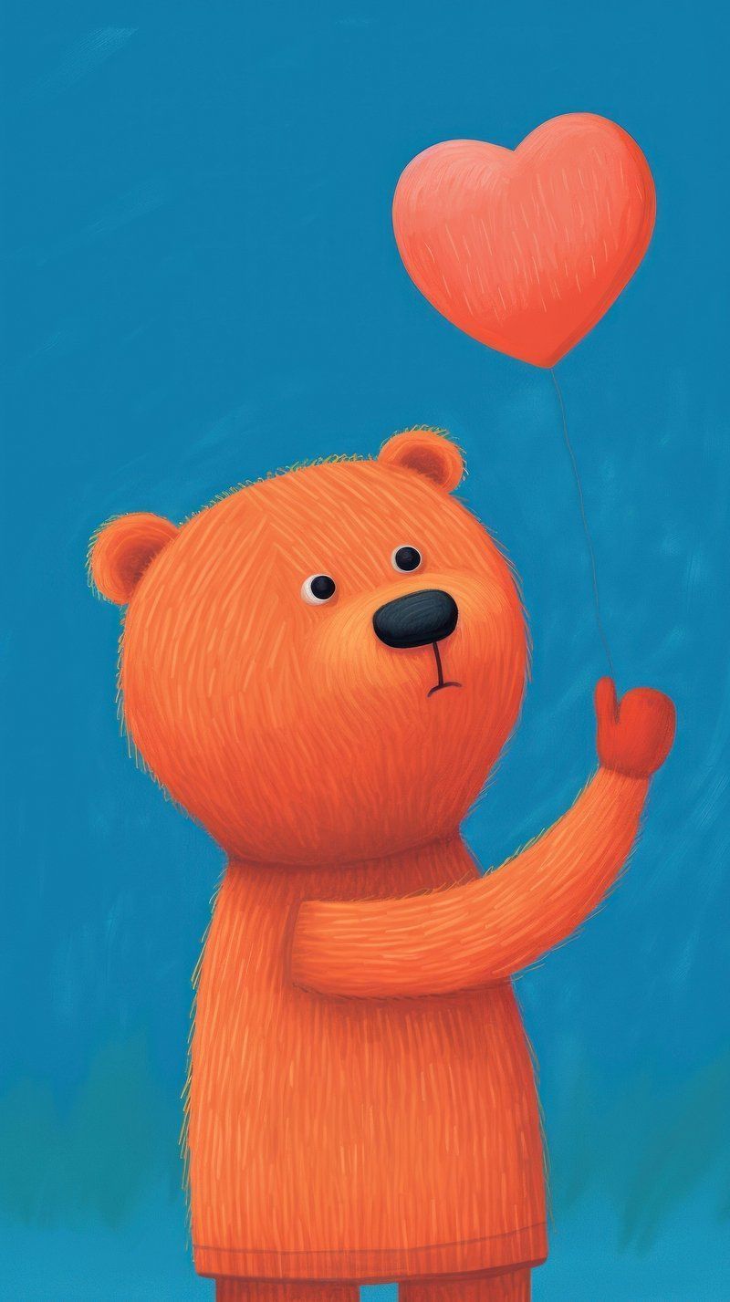 800x1427 Cute Wallpaper Teddy Bear Heart Image