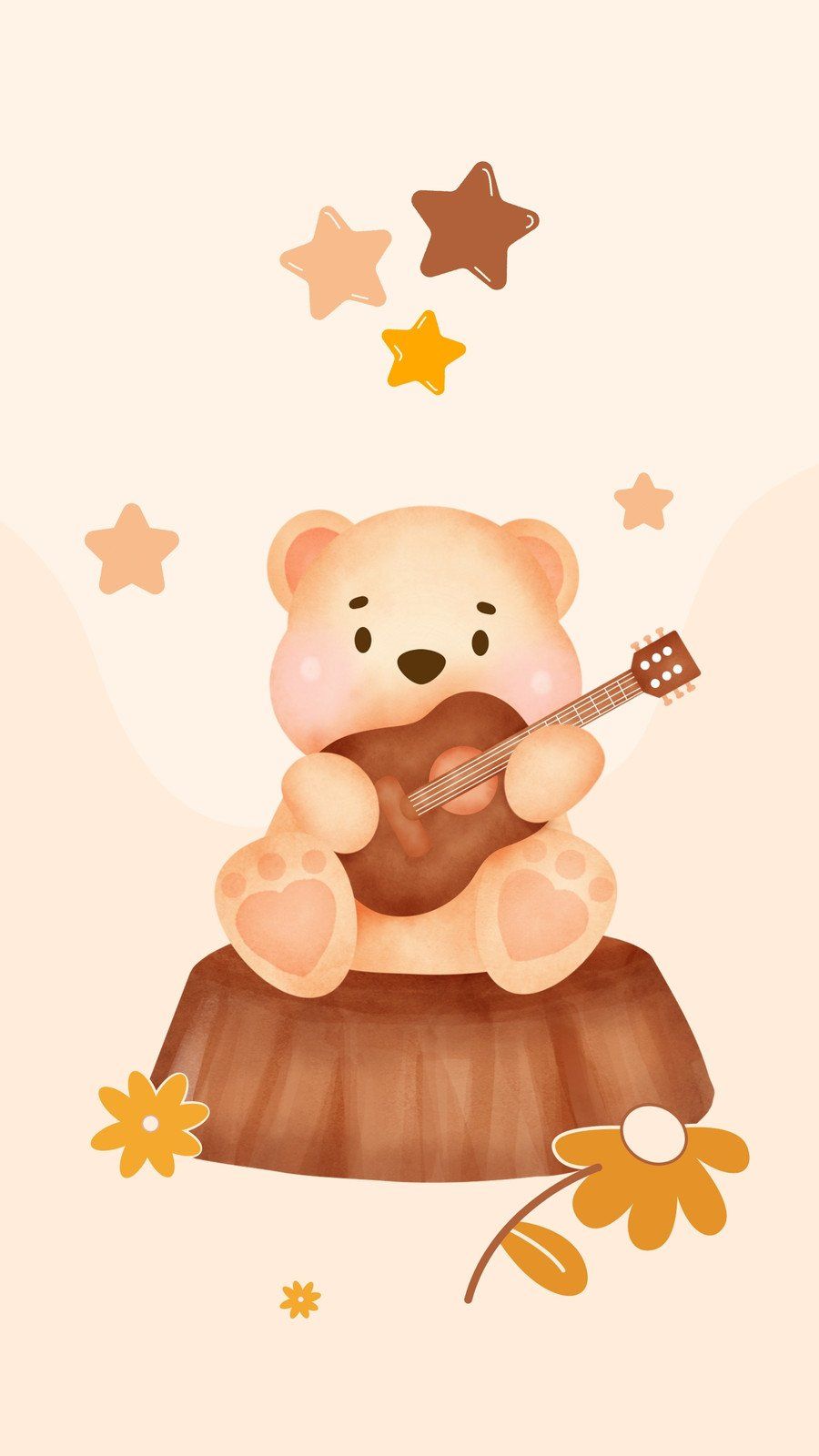 900x1600 bear wallpaper templates