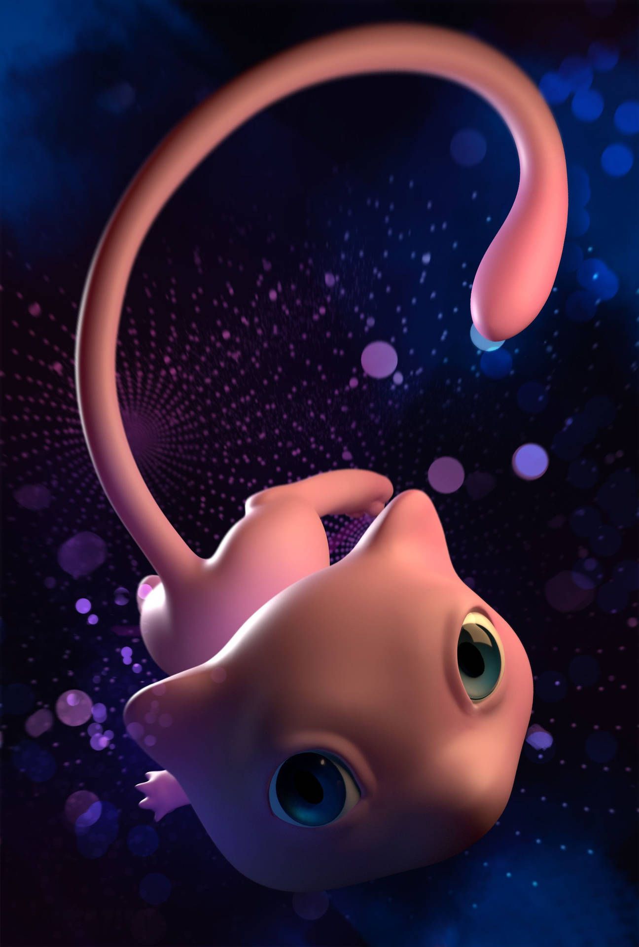 1296x1920 Download 3D Pokémon Mew Wallpaper