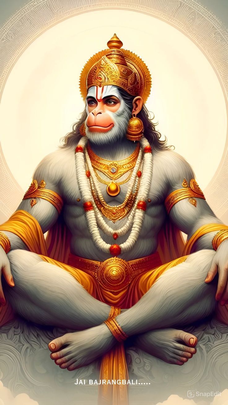 736x1307 Hanuman Phone Wallpaper
