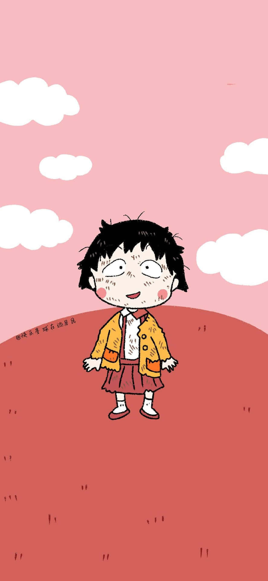 887x1920 Download Chibi Maruko Chan Background