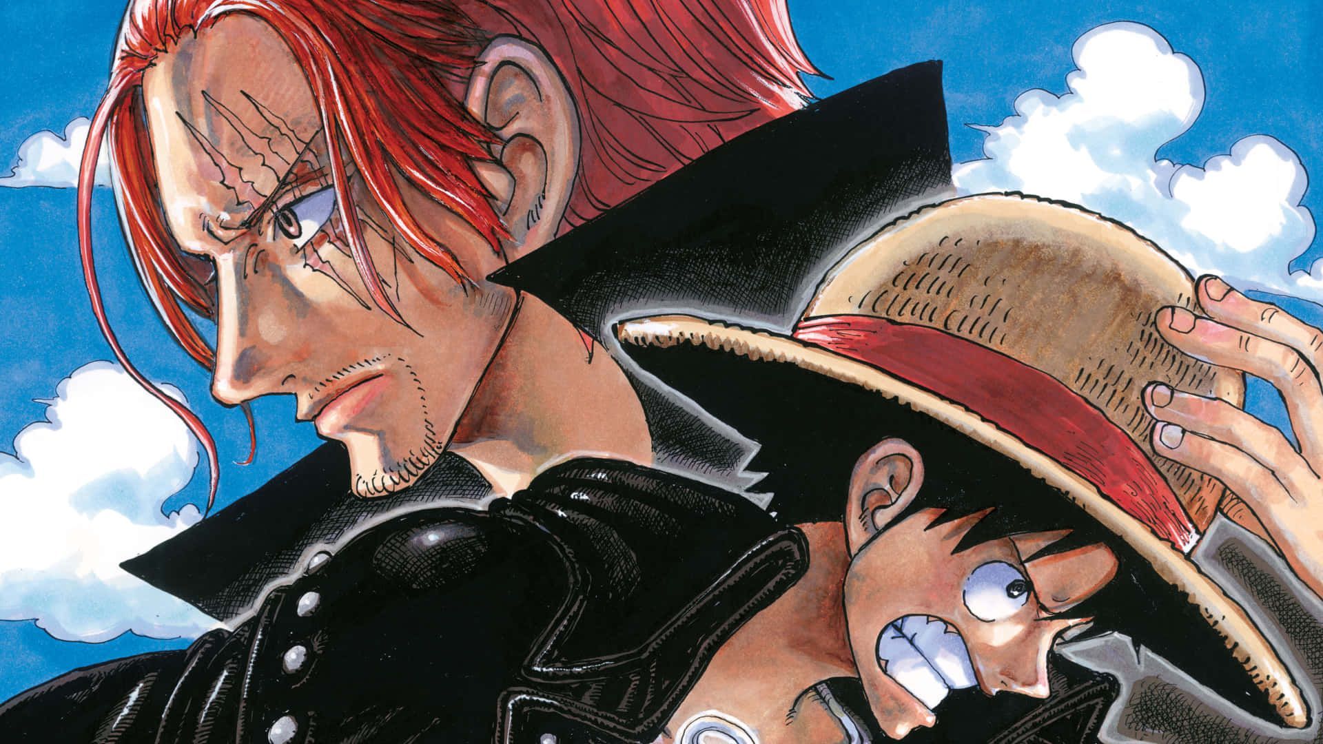 1920x1080 One Piece Luffy And Shanks 5k Wallpaper