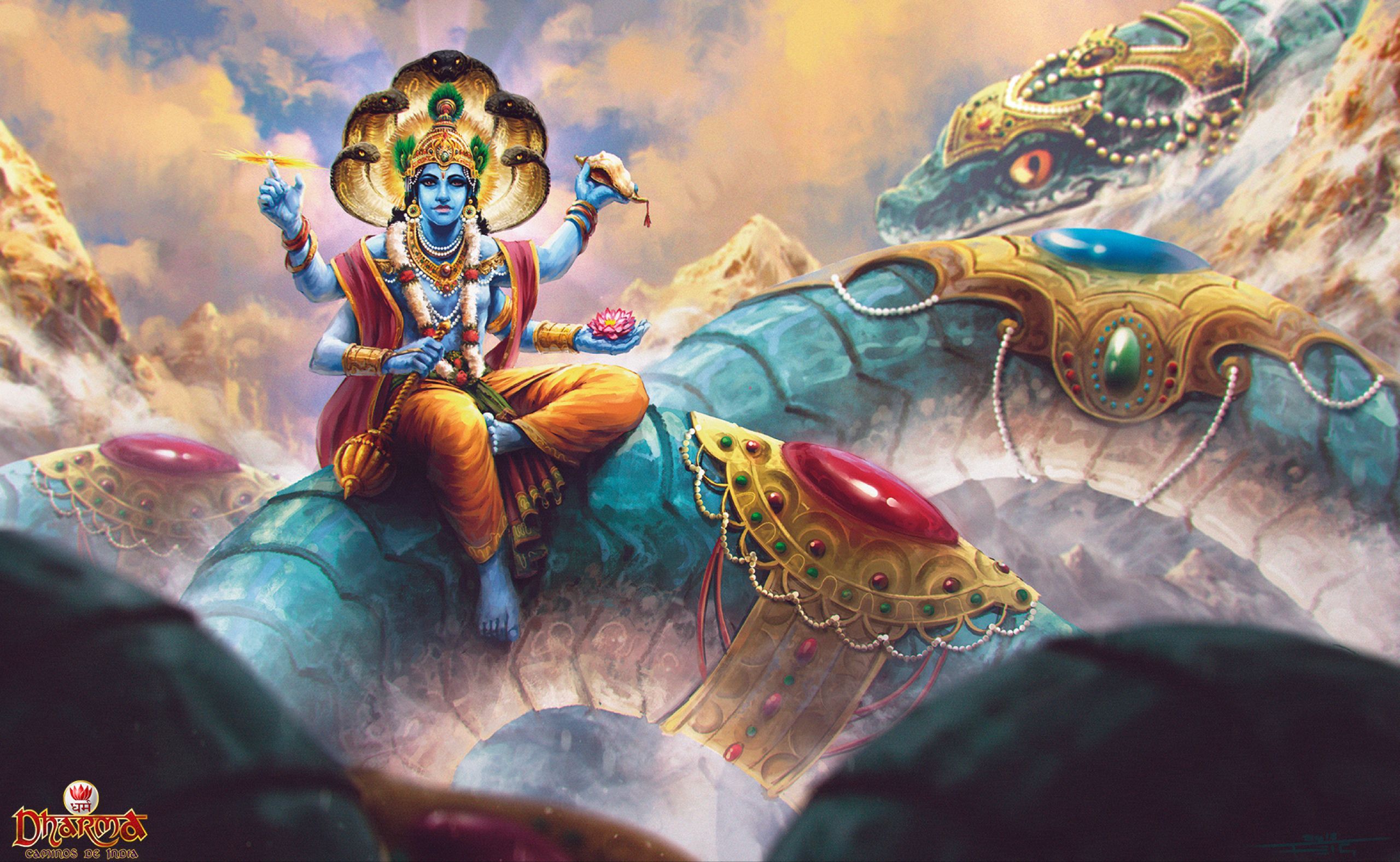 2560x1575 Lord Vishnu Animated Wallpaper