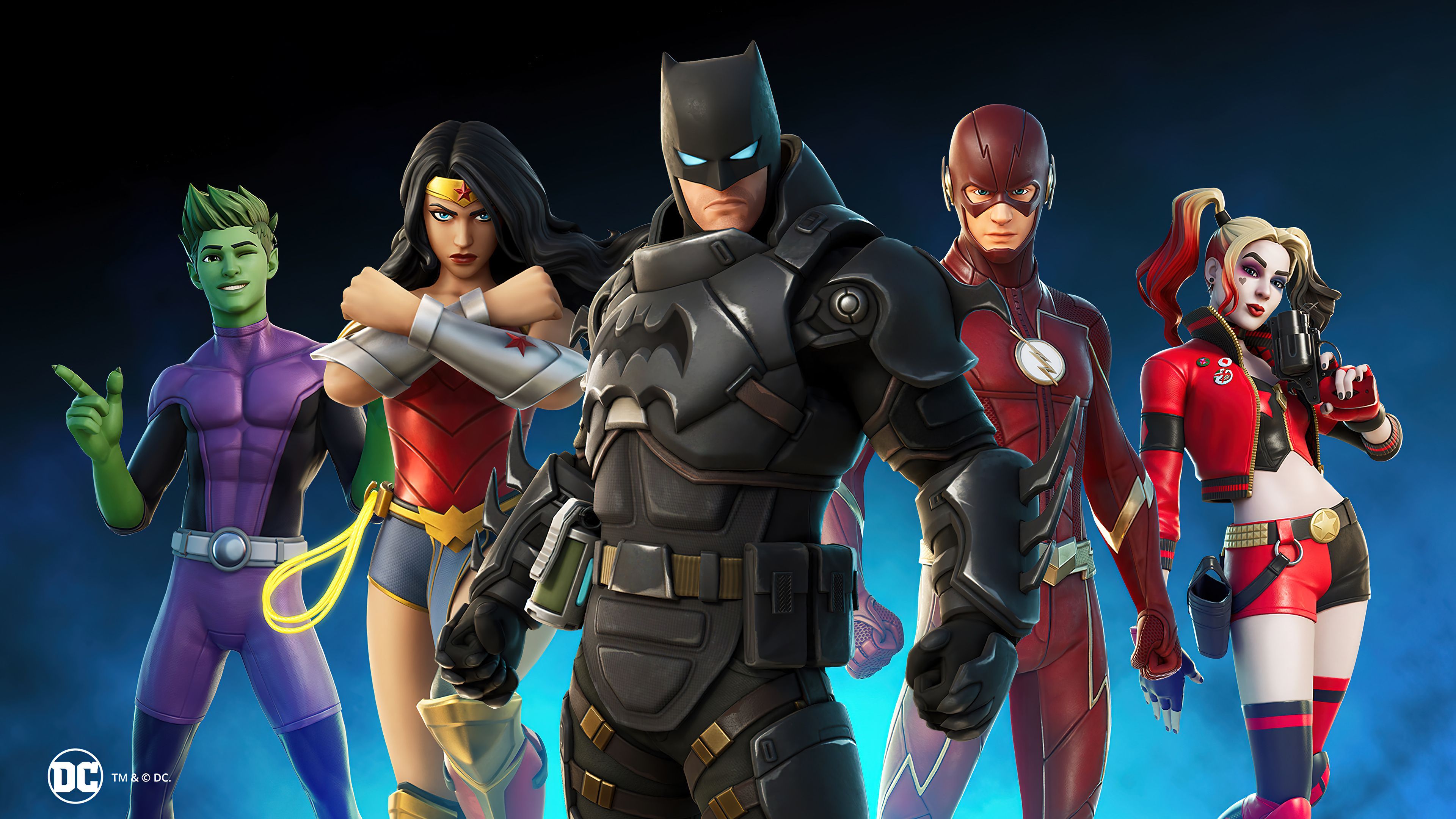 3840x2160 Fortnite DC Hero Character Wallpaper 4K