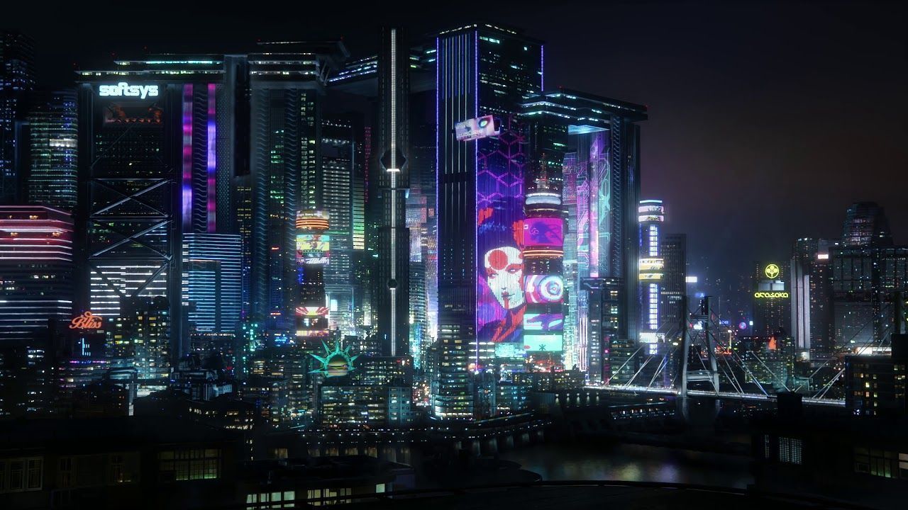 1280x720 Cyberpunk 2077 Night City 4K animated