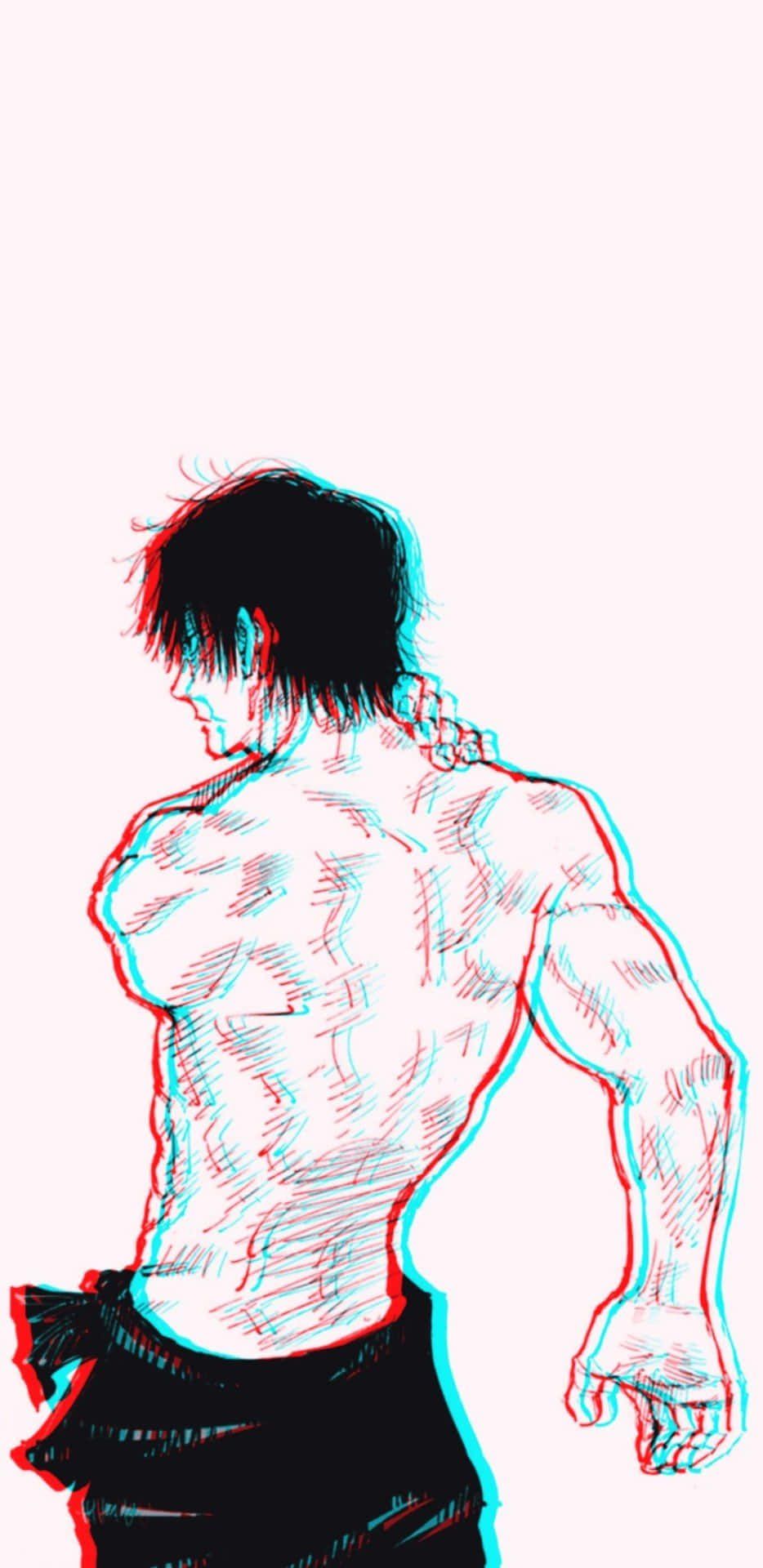 934x1920 Download Caption: Toji Fushiguro in Action Wallpaper